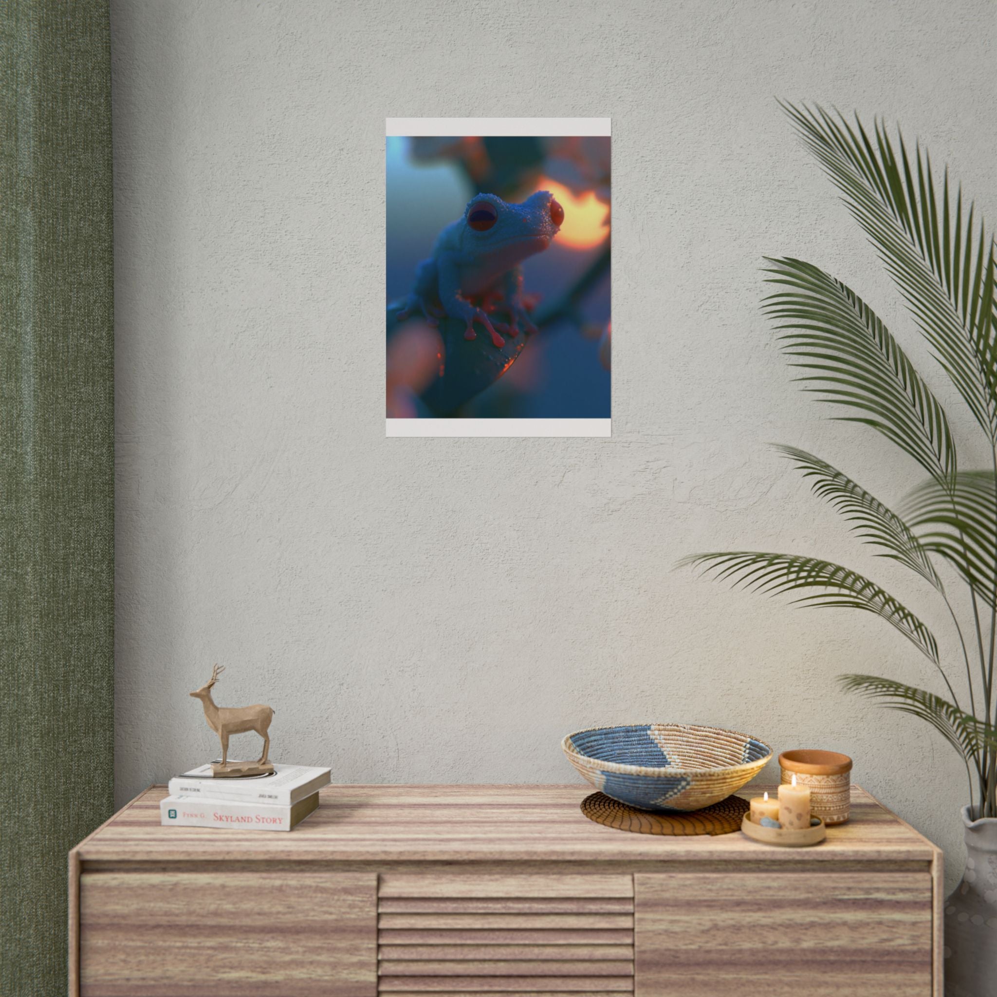 Sunset treefrog poster