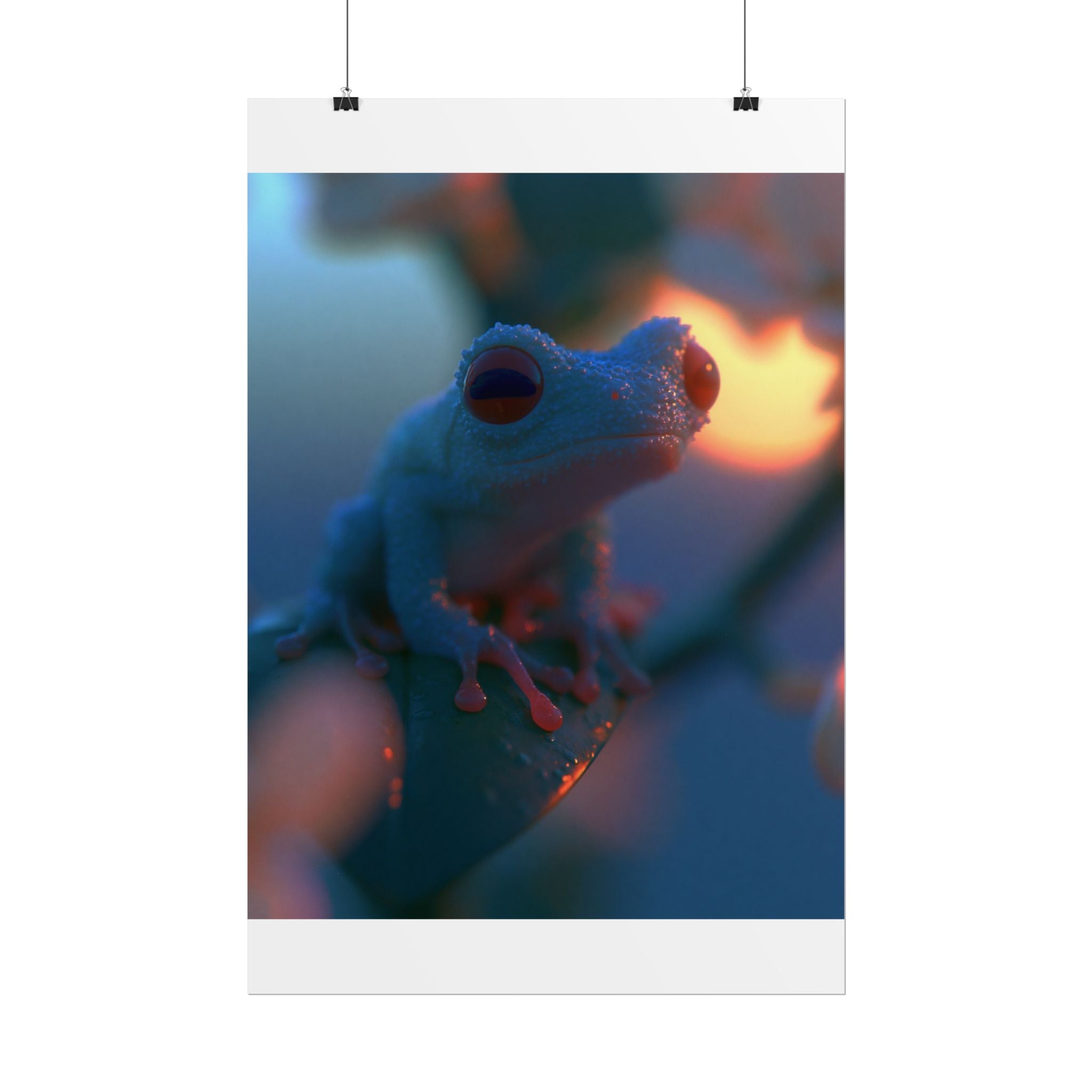 Sunset treefrog poster