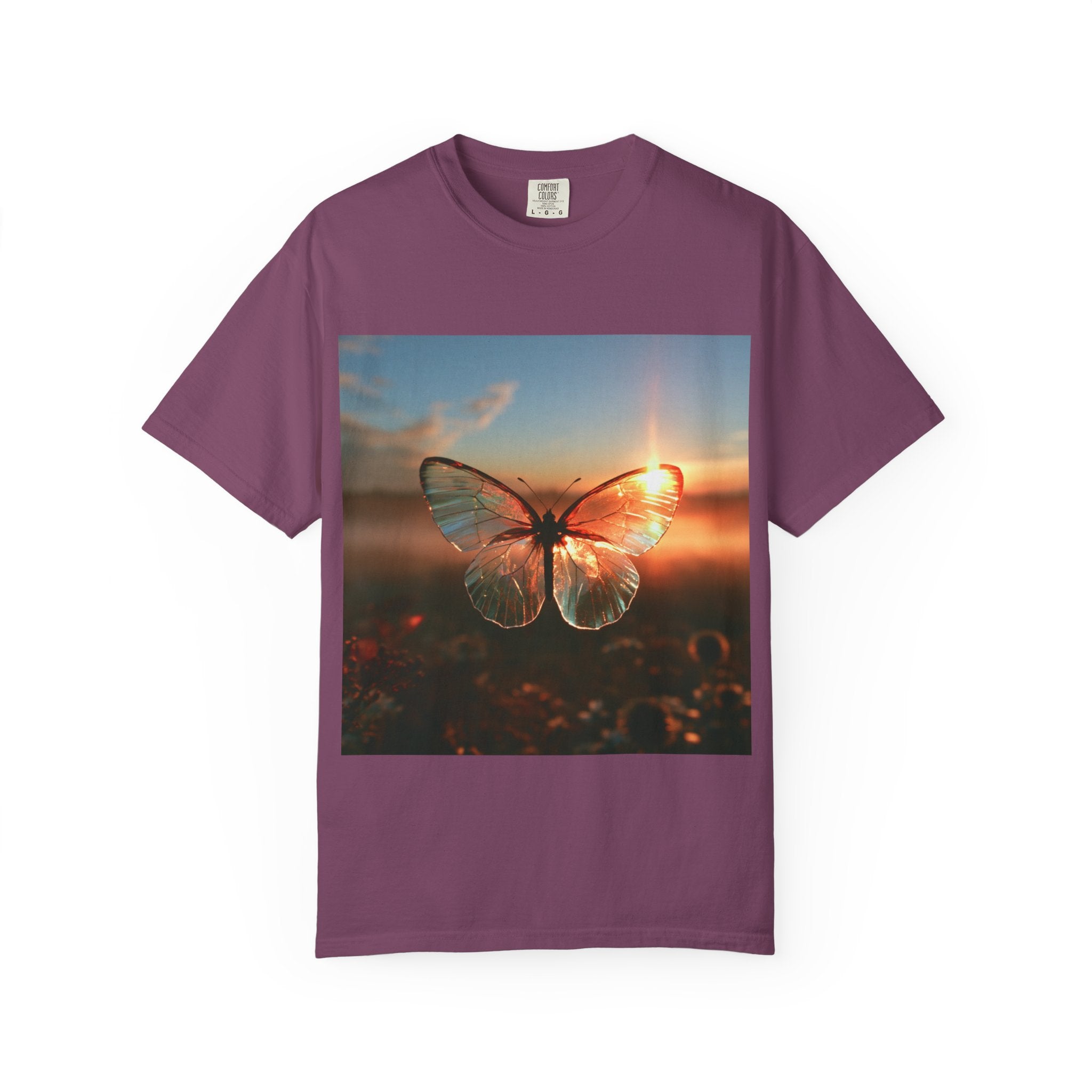 Glass butterfly tee