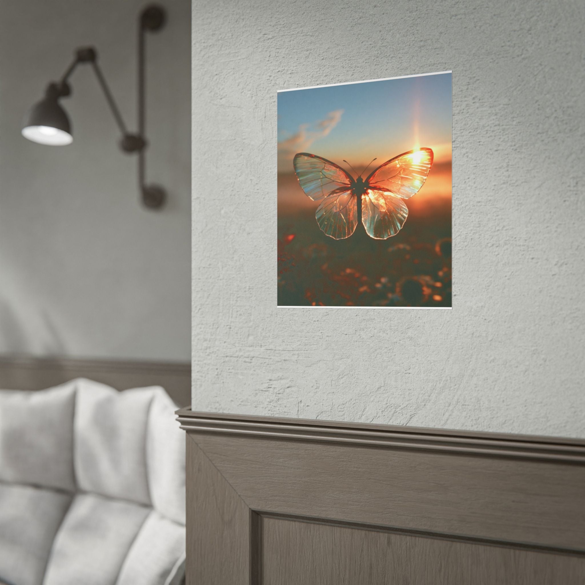 Glass butterfly poster