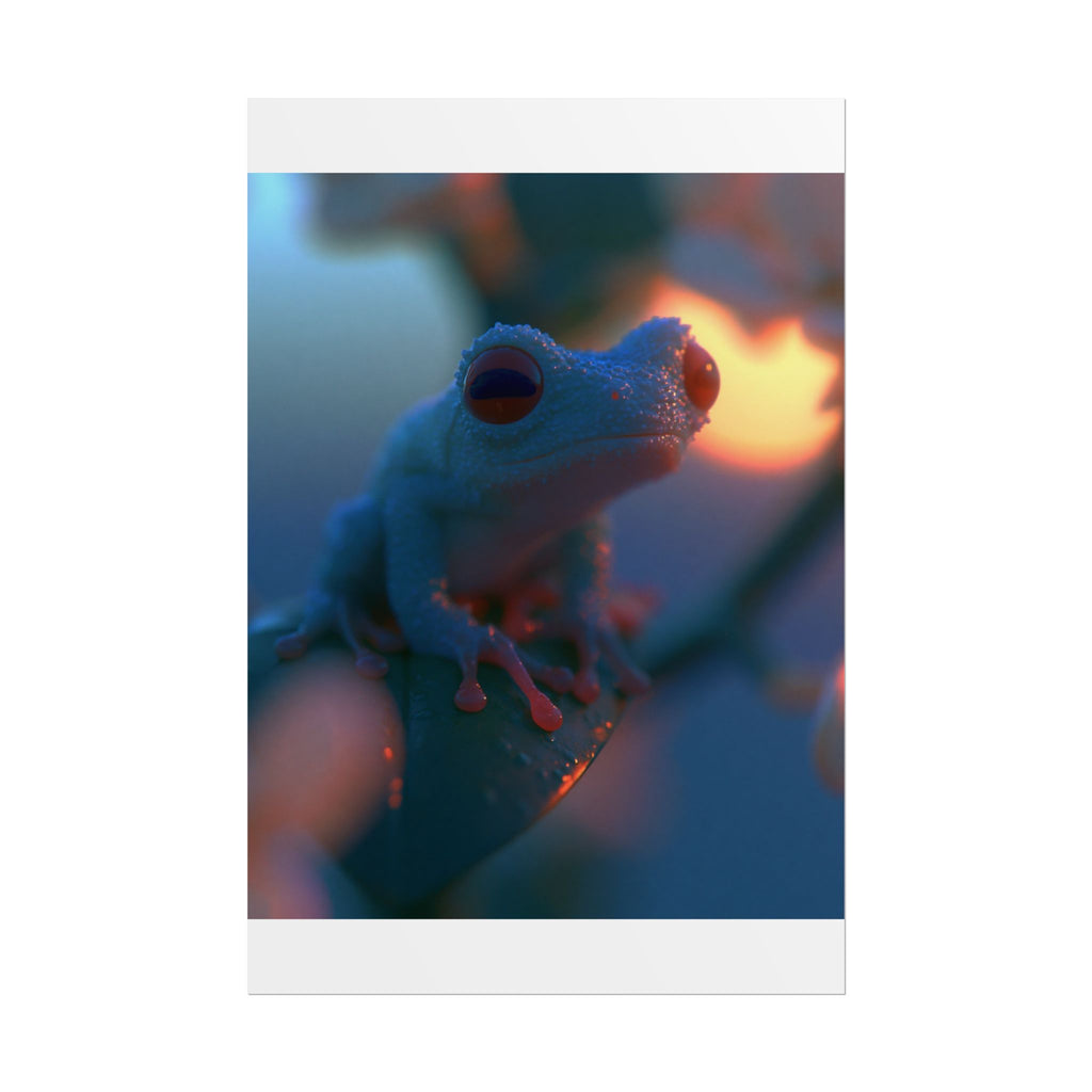 Sunset treefrog poster