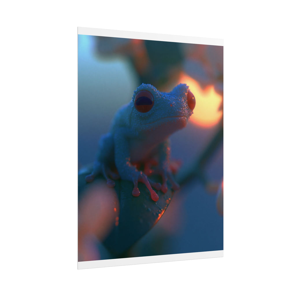 Sunset treefrog poster
