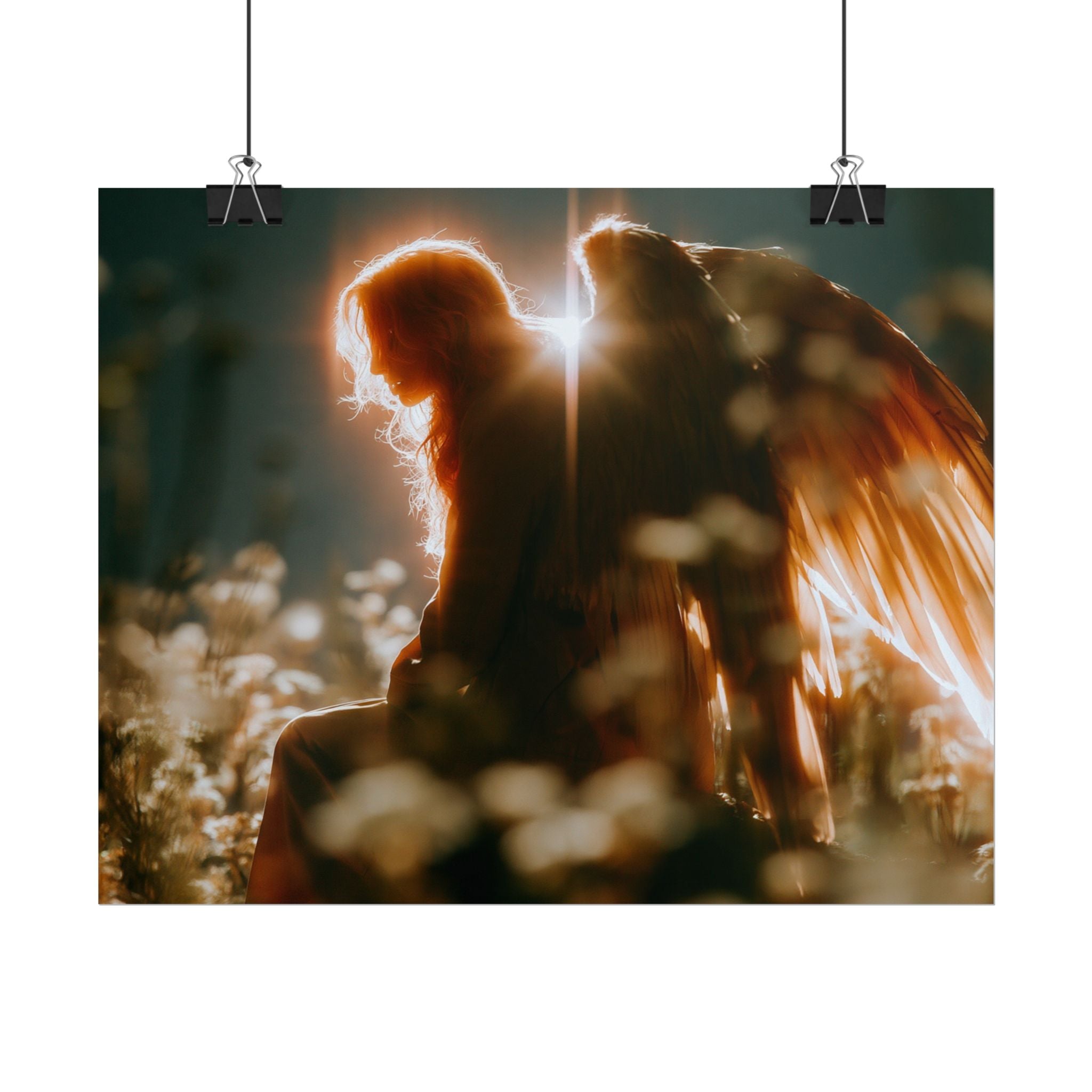 Thoughtful angel poster