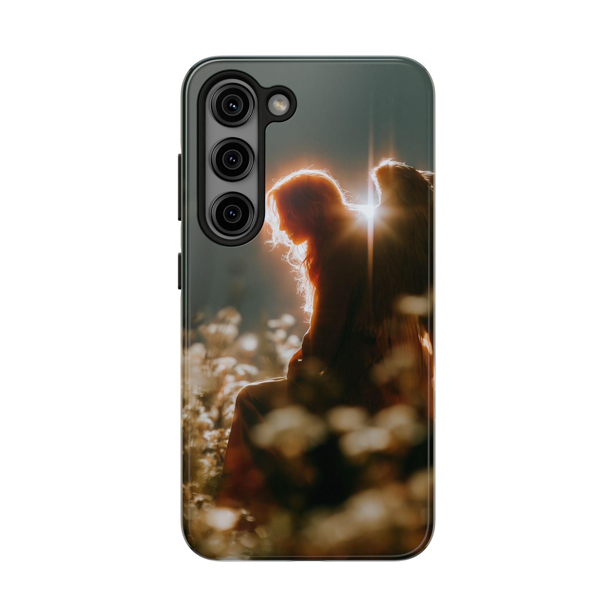 Thoughtful angel phone case