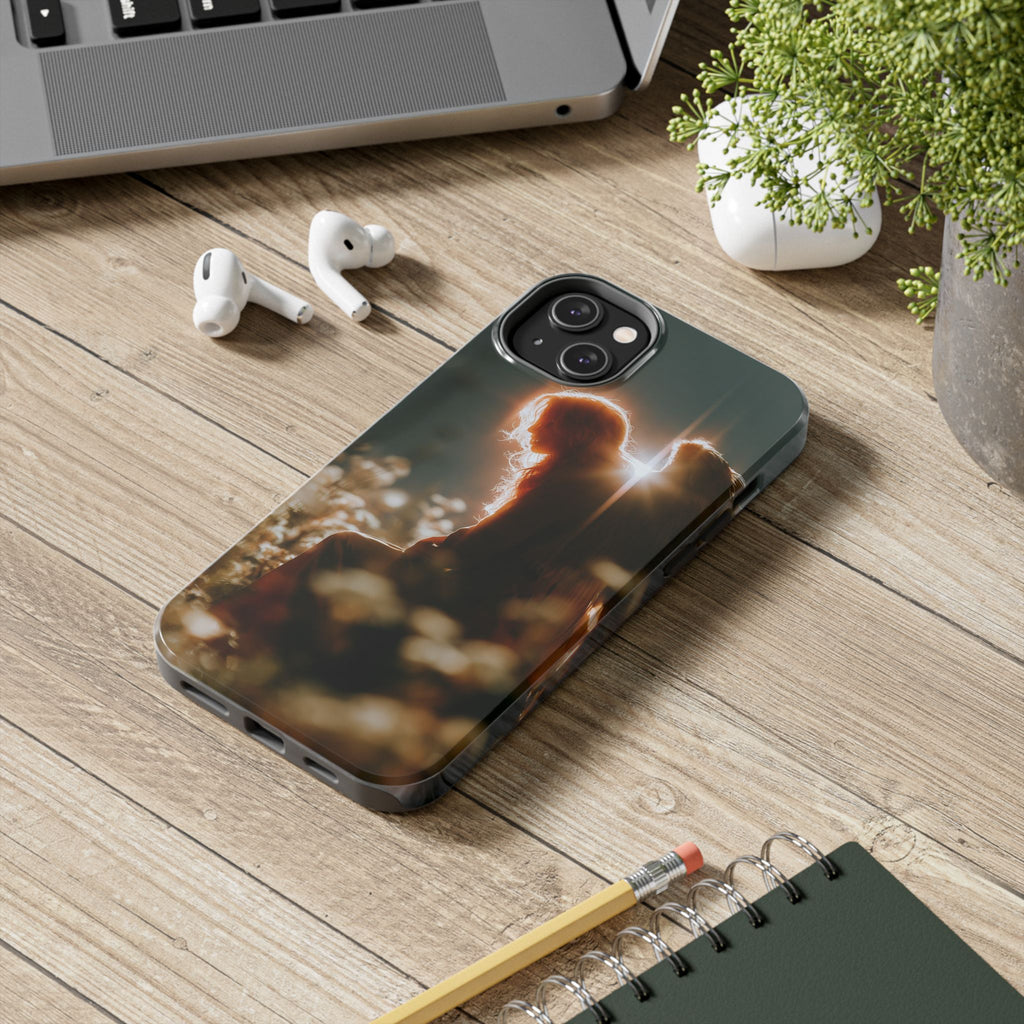 Thoughtful angel phone case