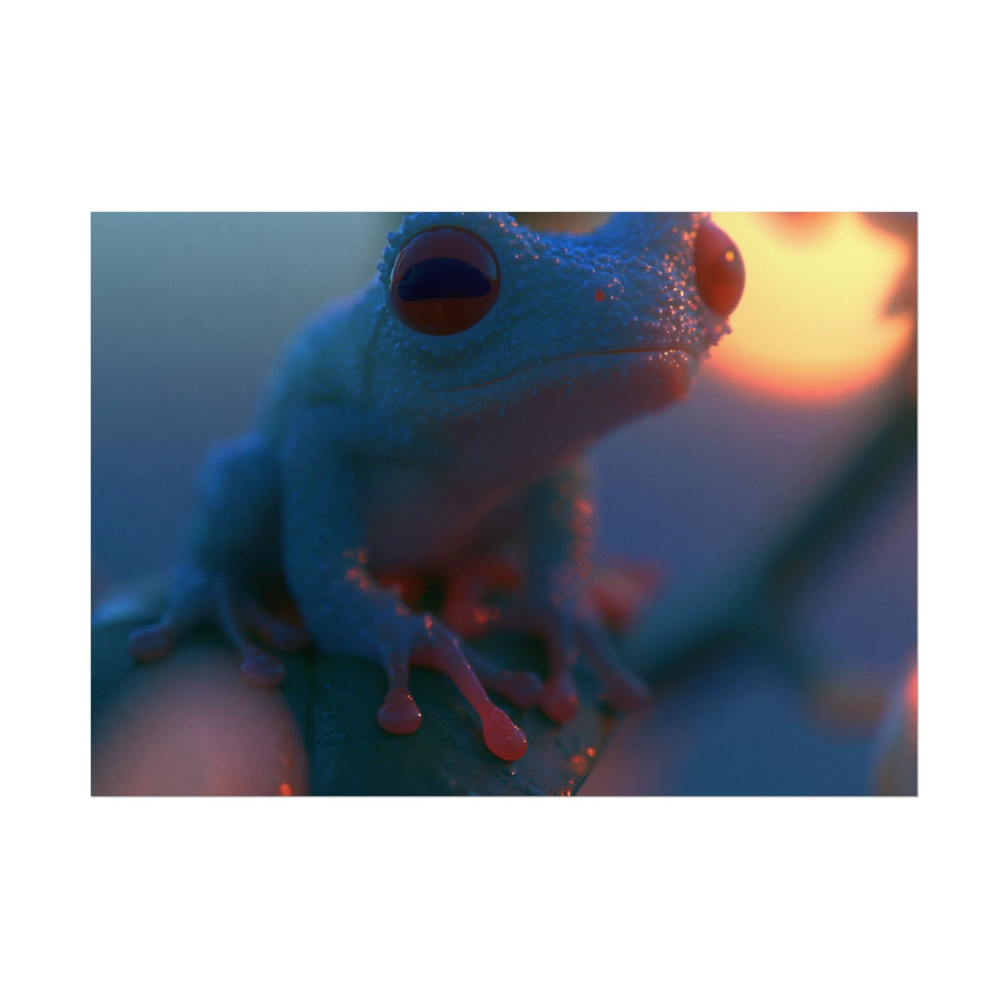 Sunset treefrog poster