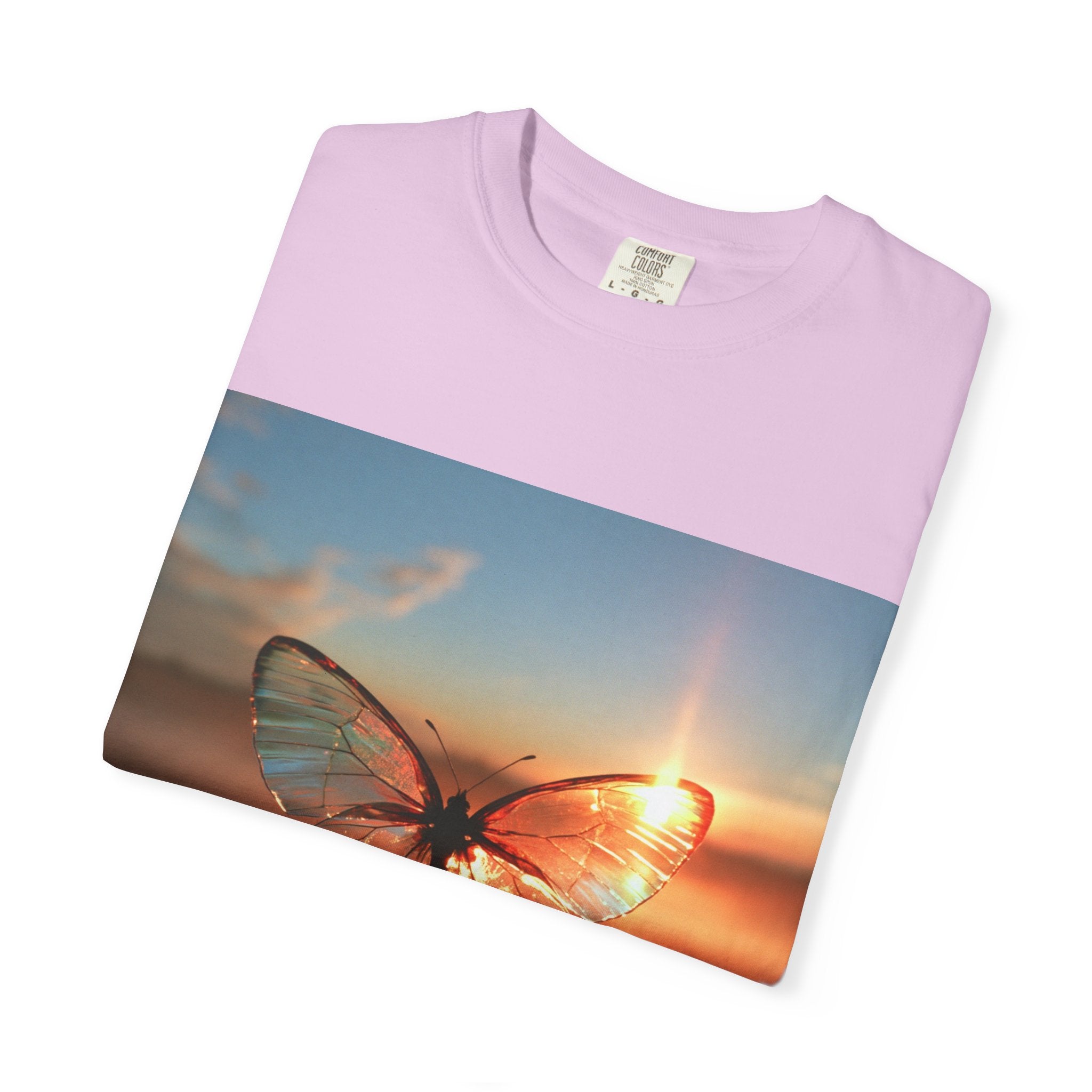 Glass butterfly tee