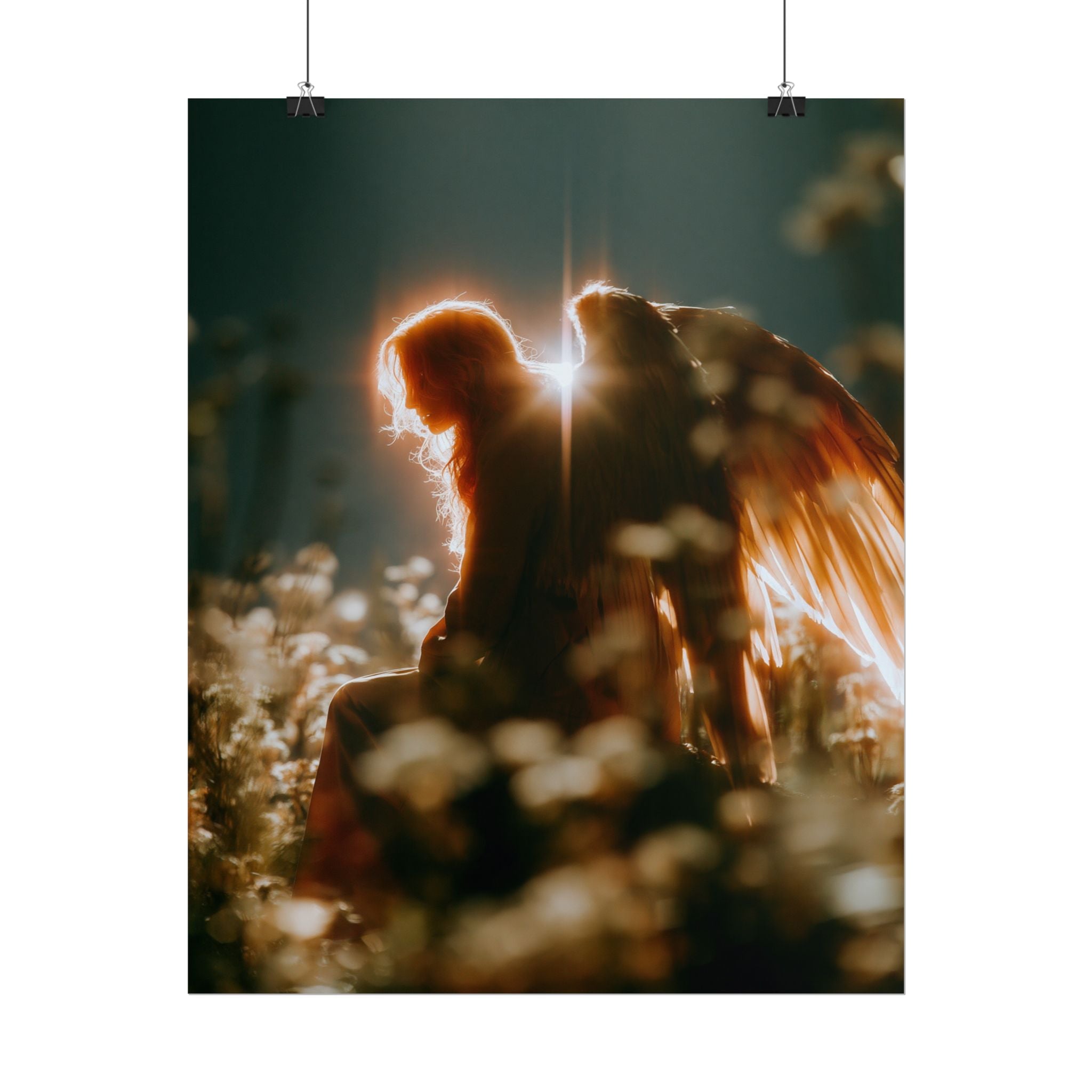 Thoughtful angel poster