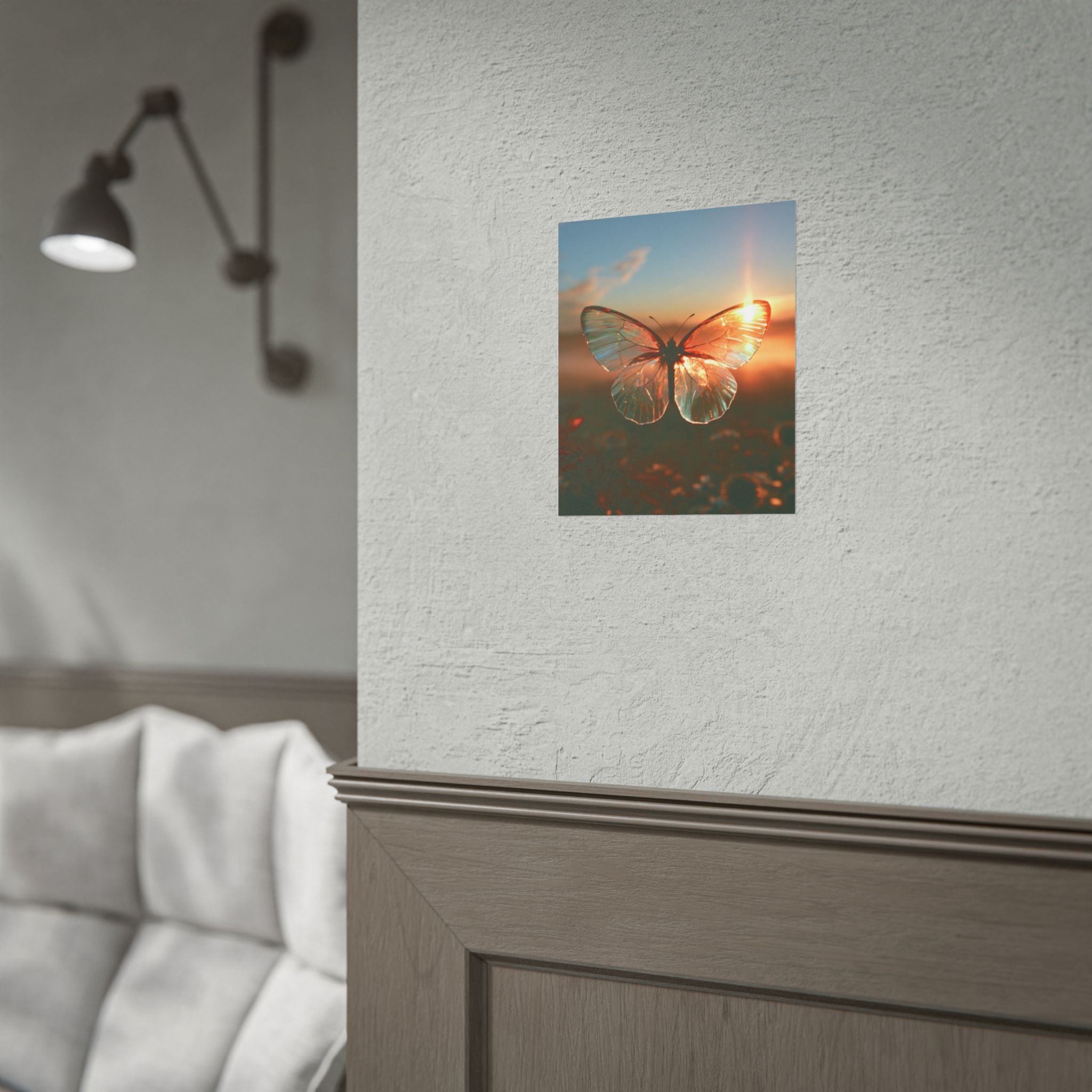 Glass butterfly poster