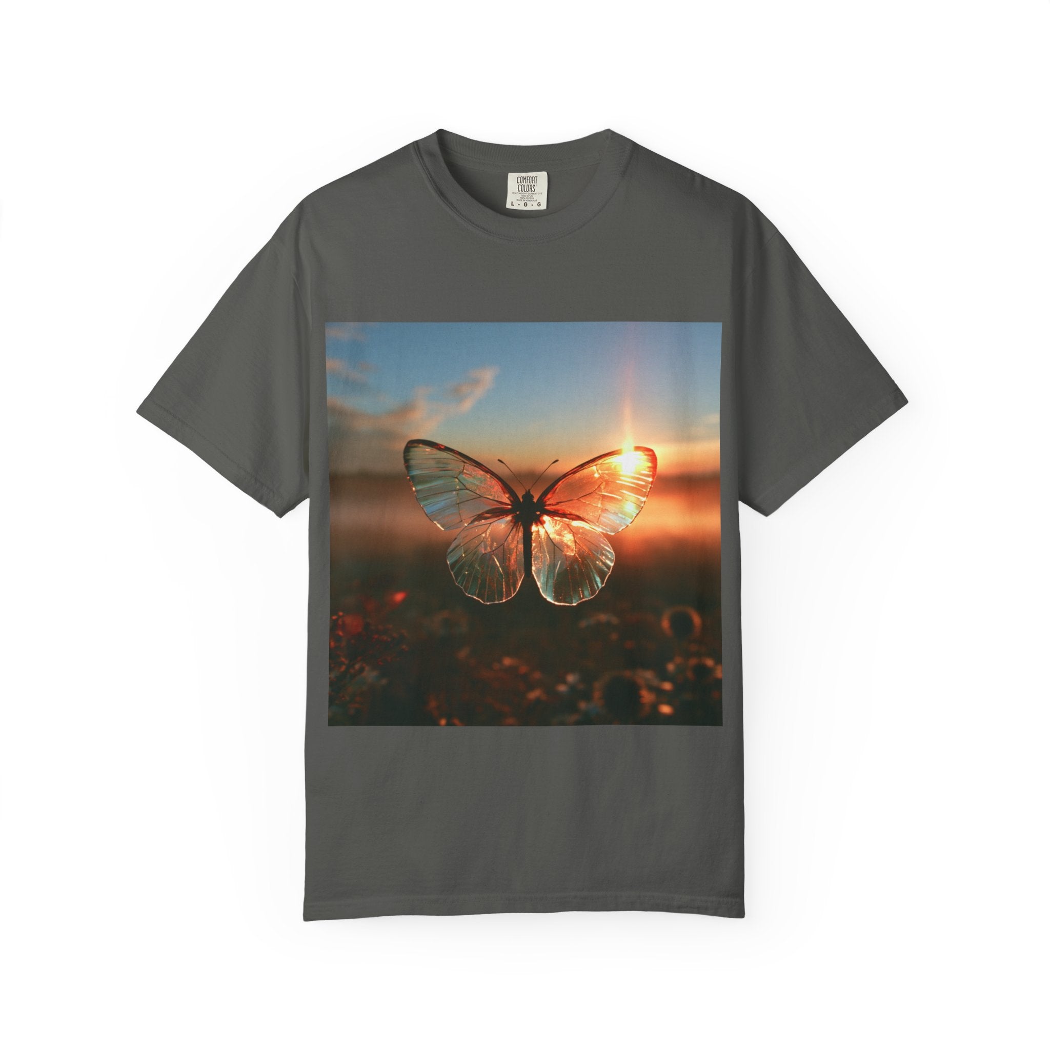 Glass butterfly tee