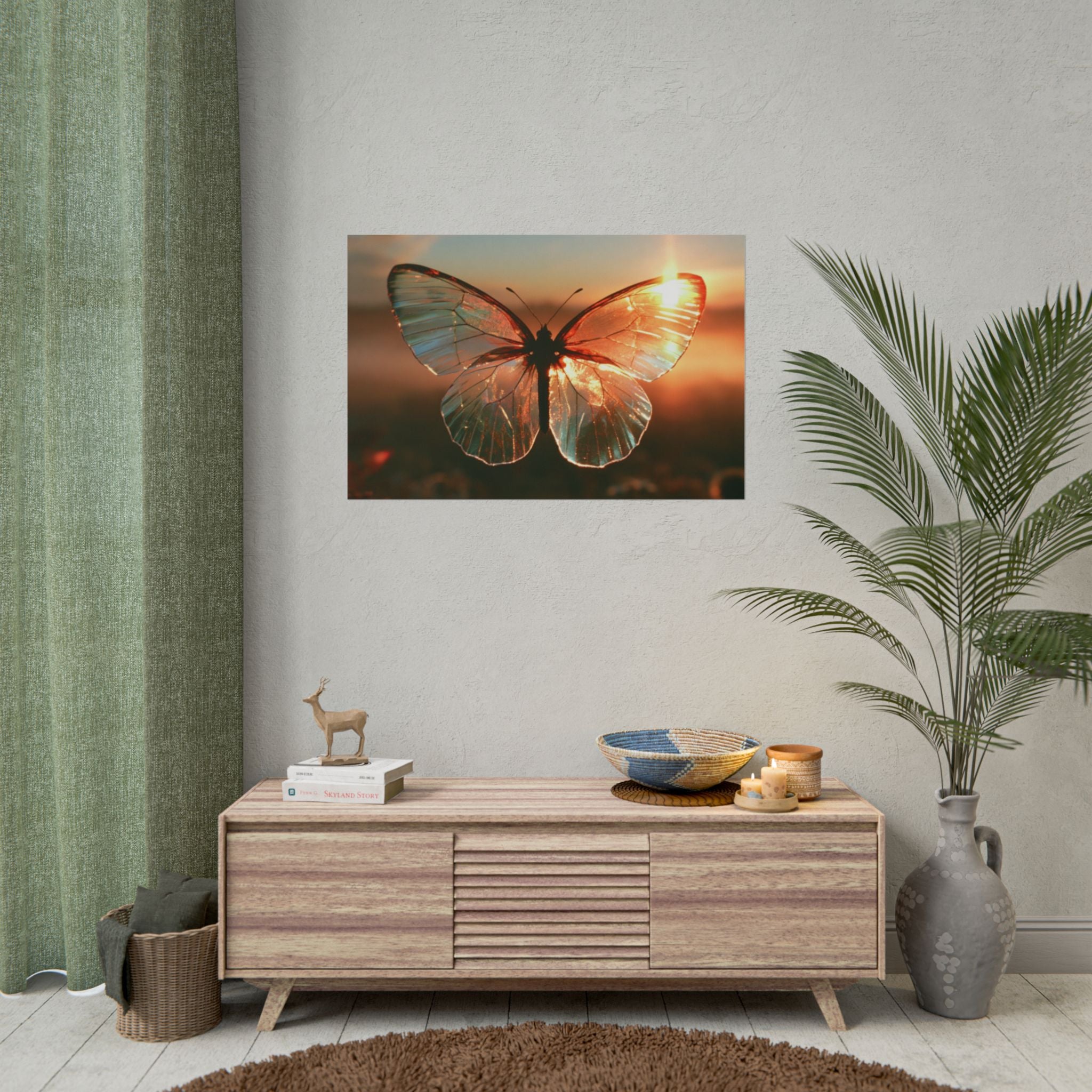 Glass butterfly poster
