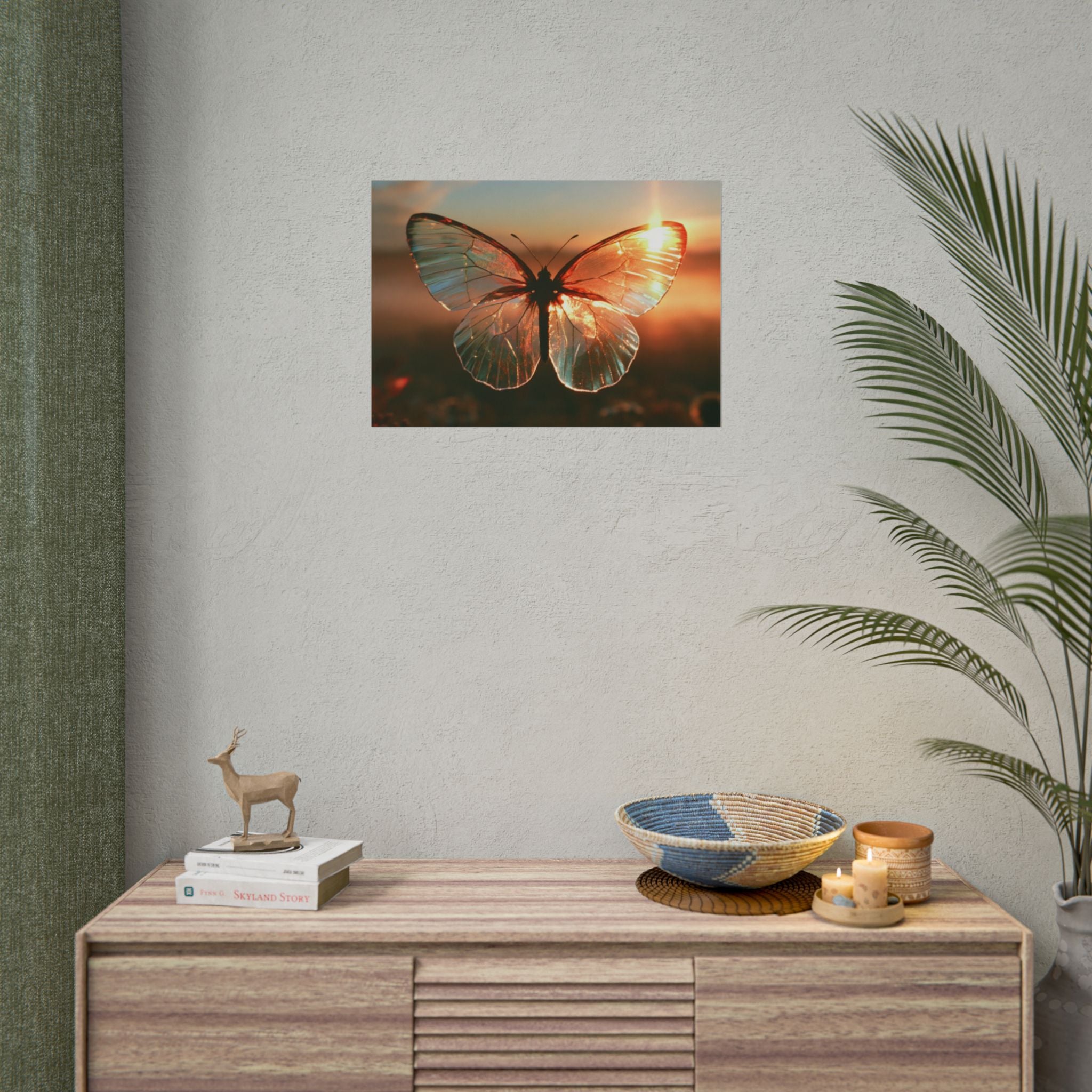 Glass butterfly poster