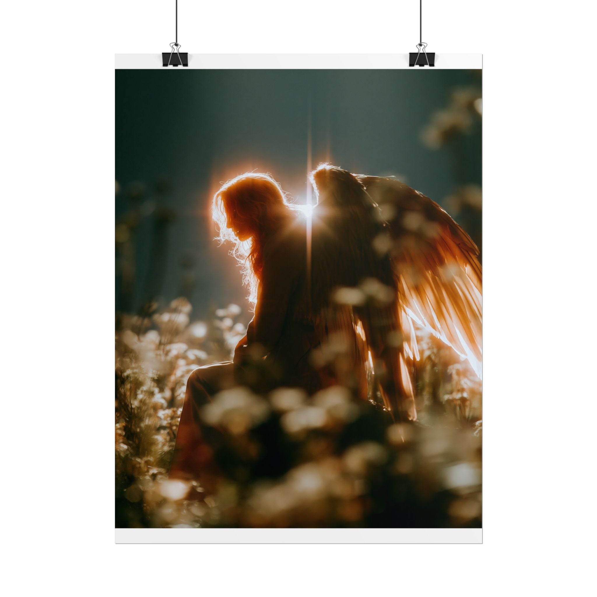 Thoughtful angel poster