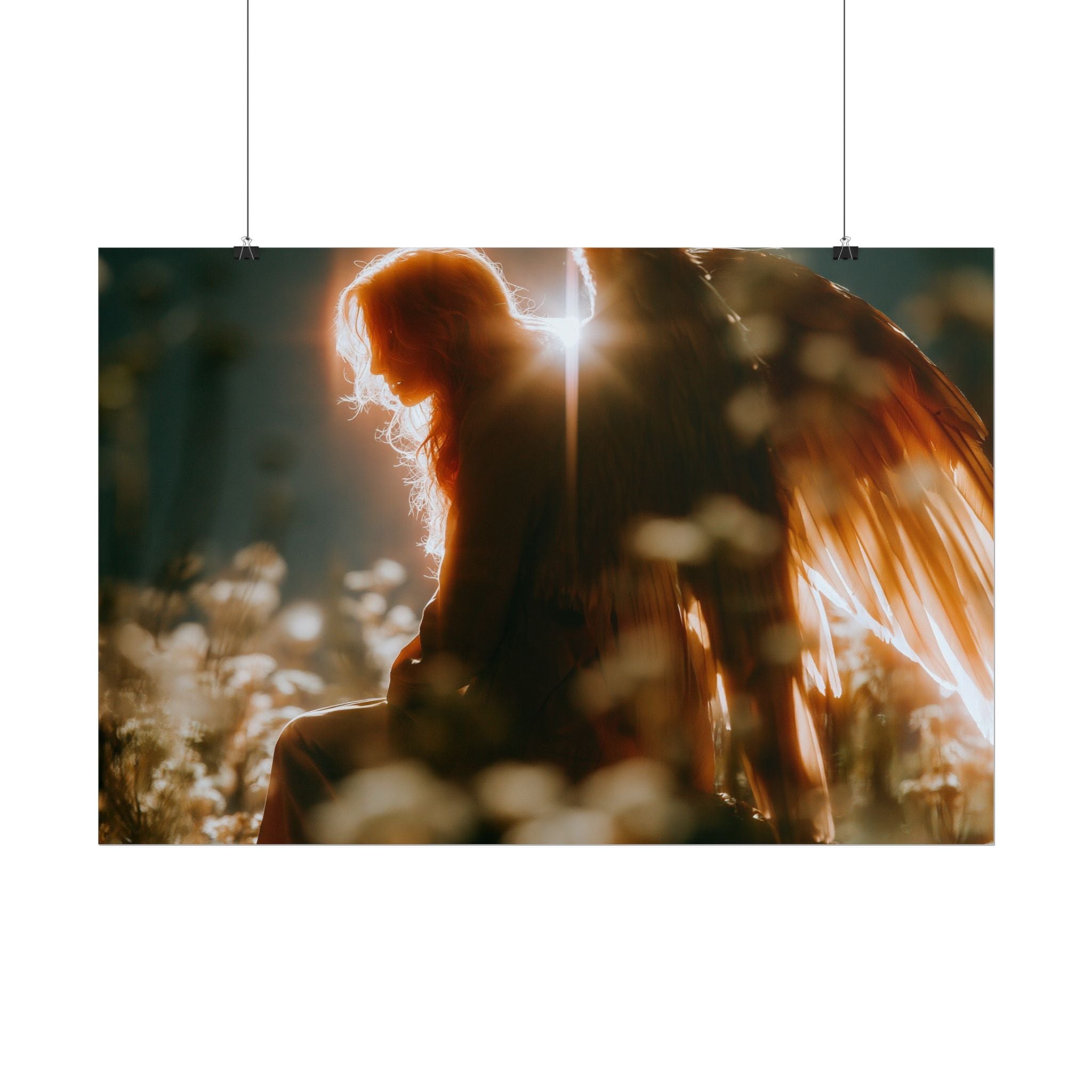 Thoughtful angel poster