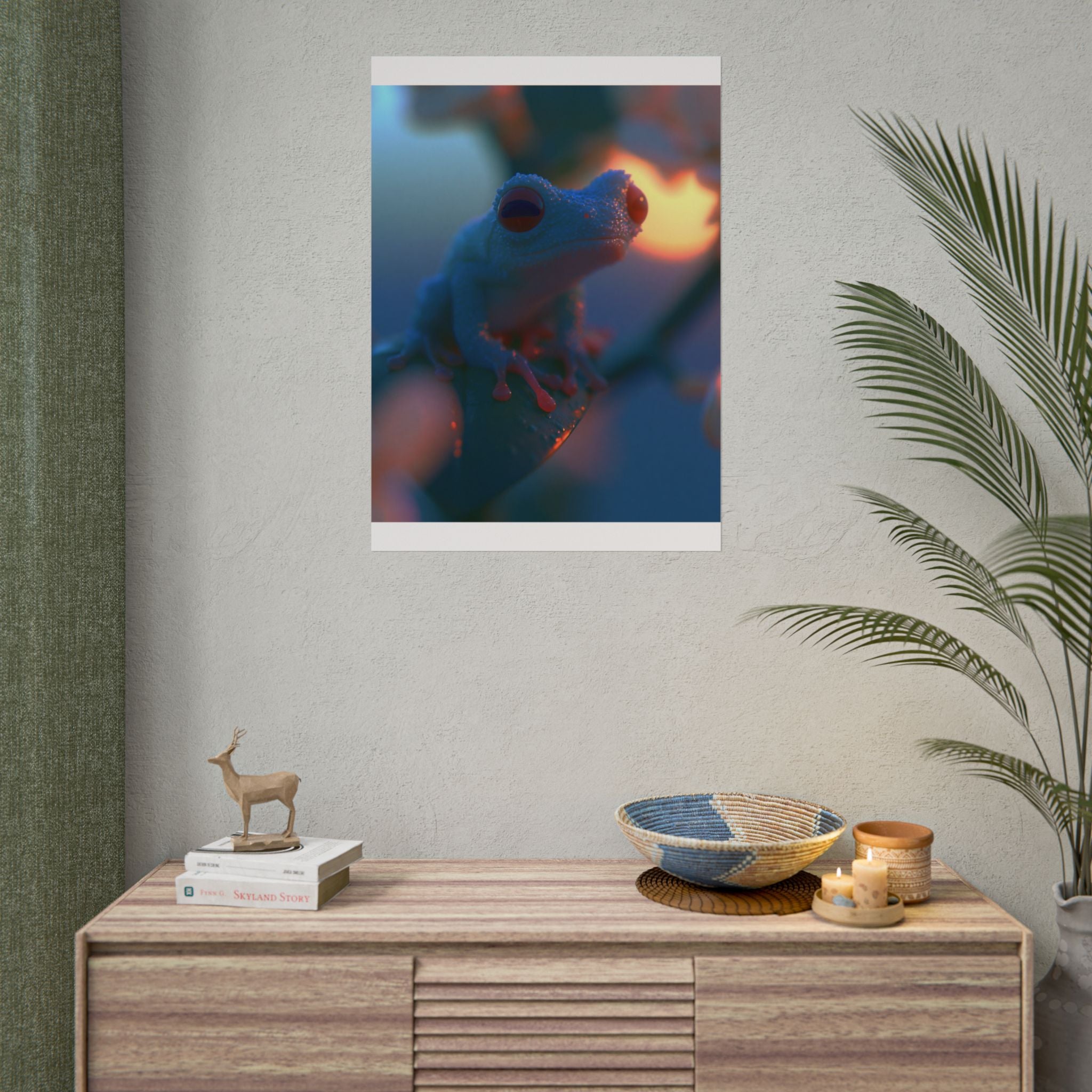 Sunset treefrog poster