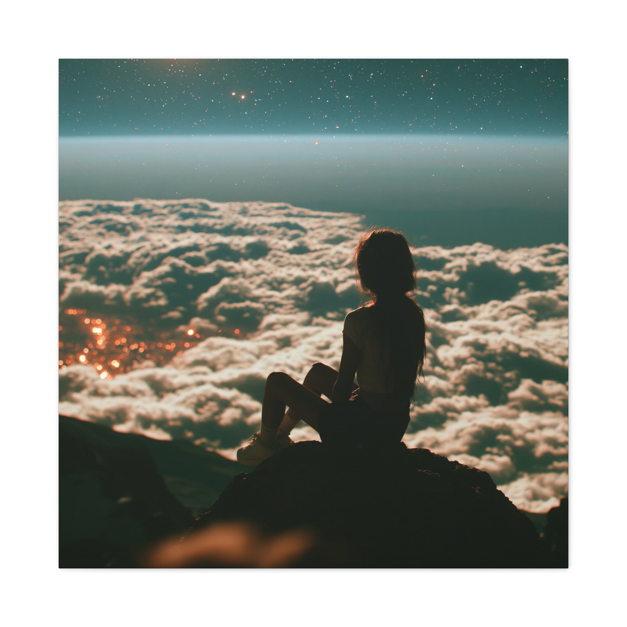 Lonely girl matte canvas print