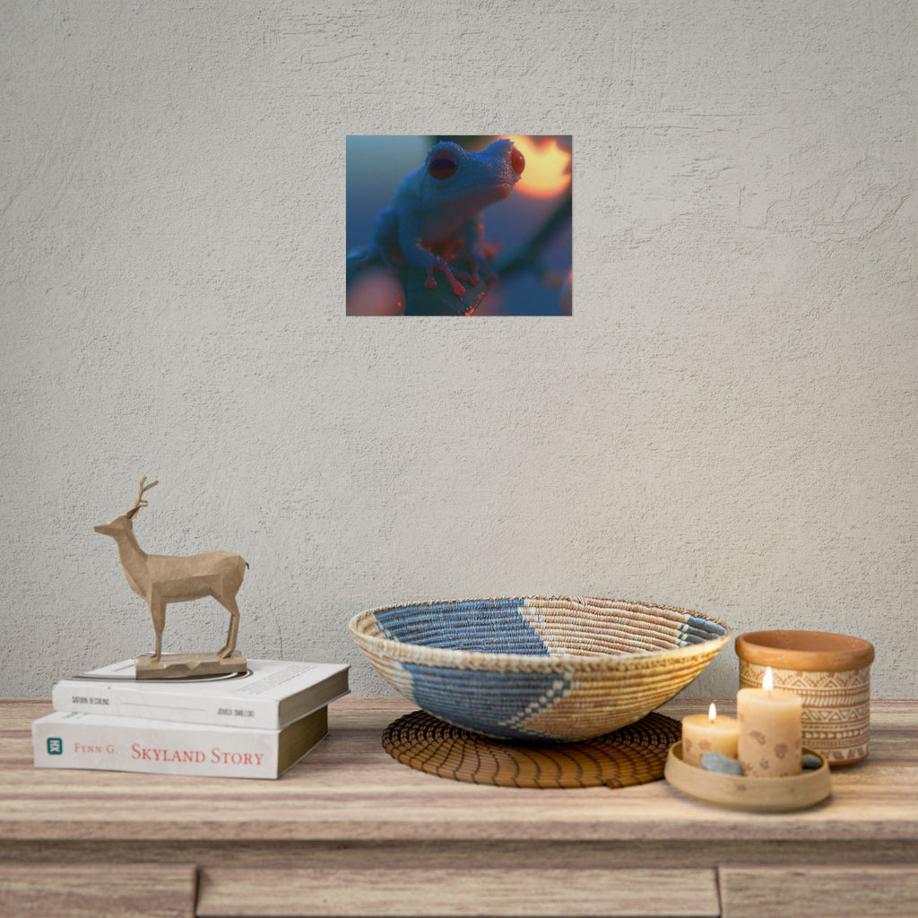 Sunset treefrog poster