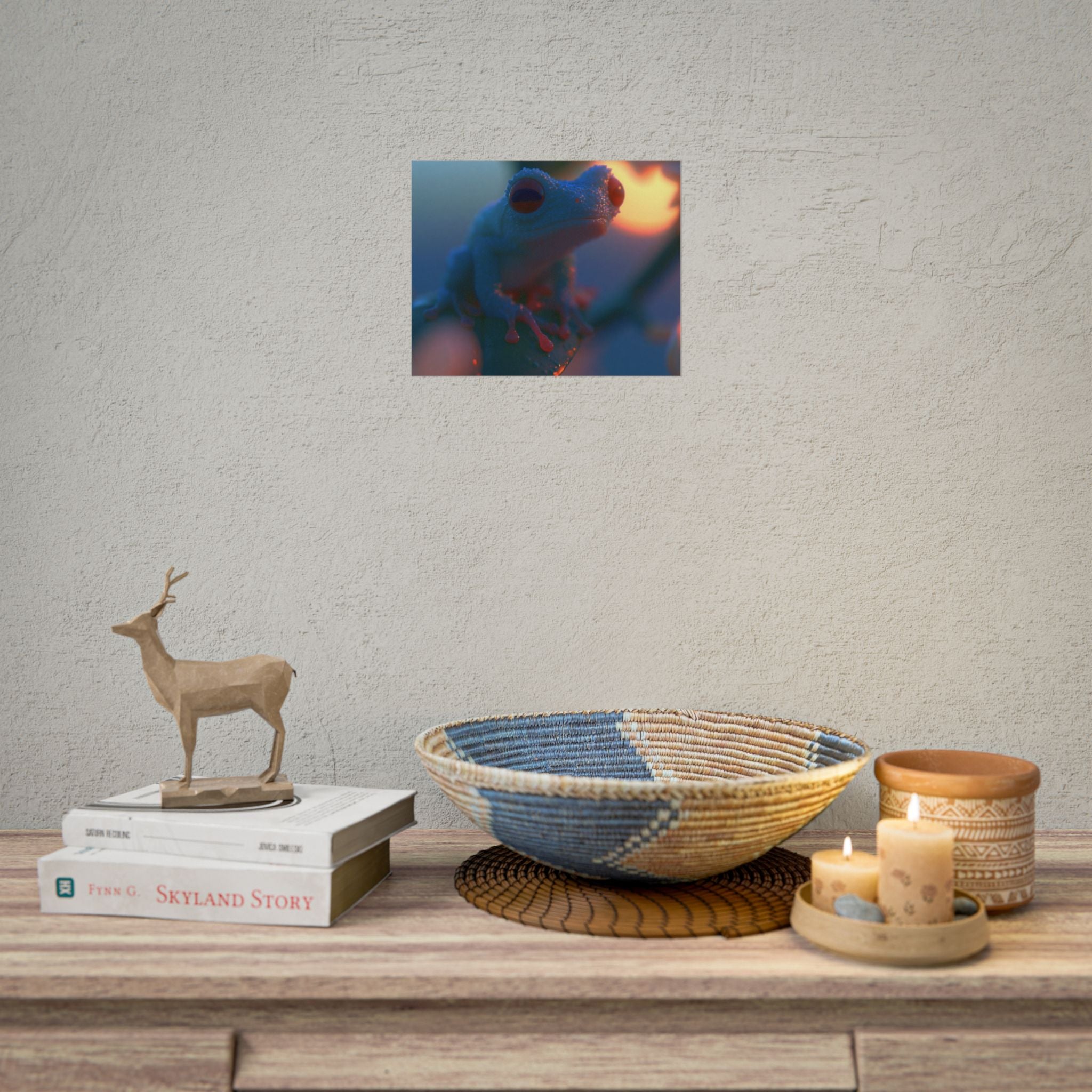 Sunset treefrog poster