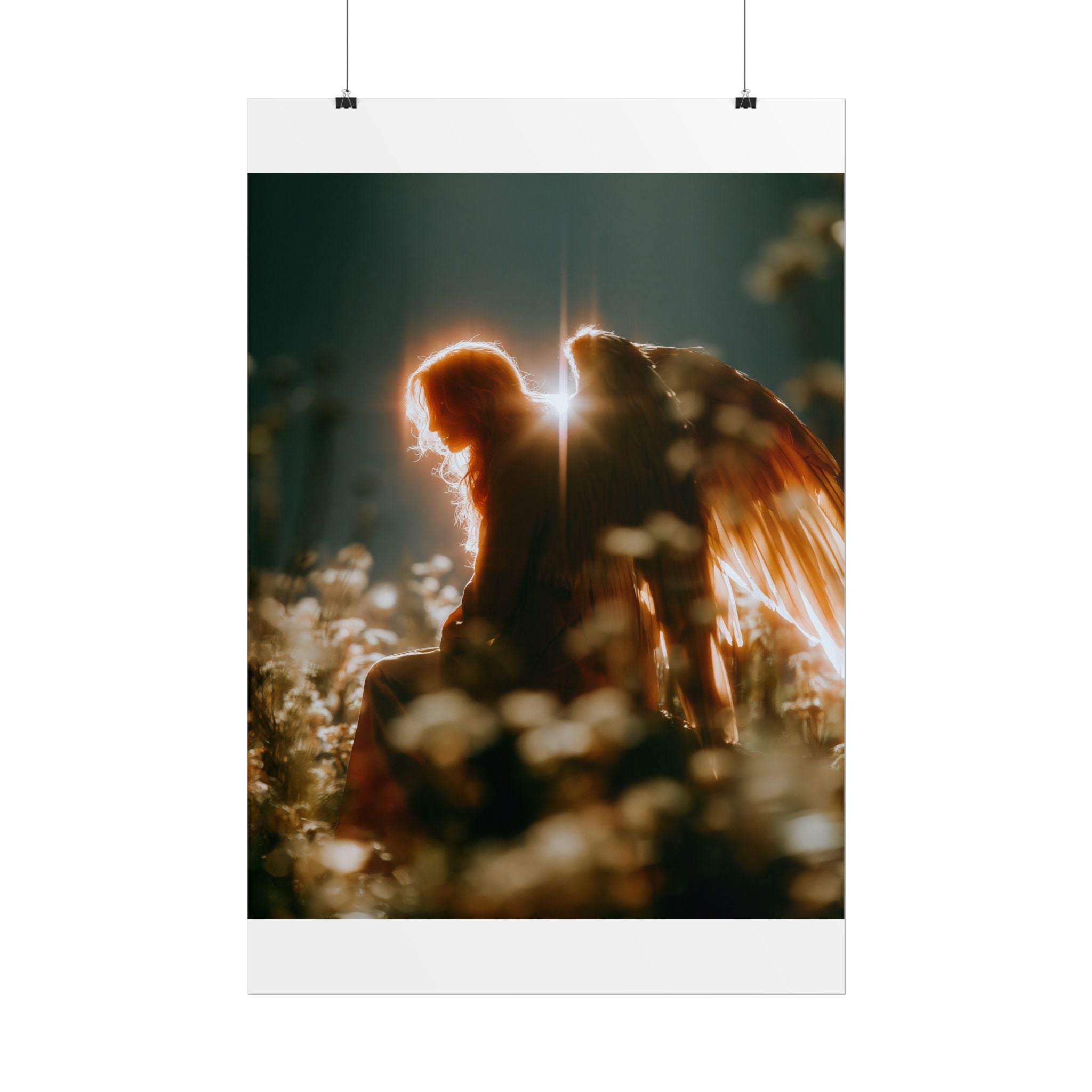 Thoughtful angel poster