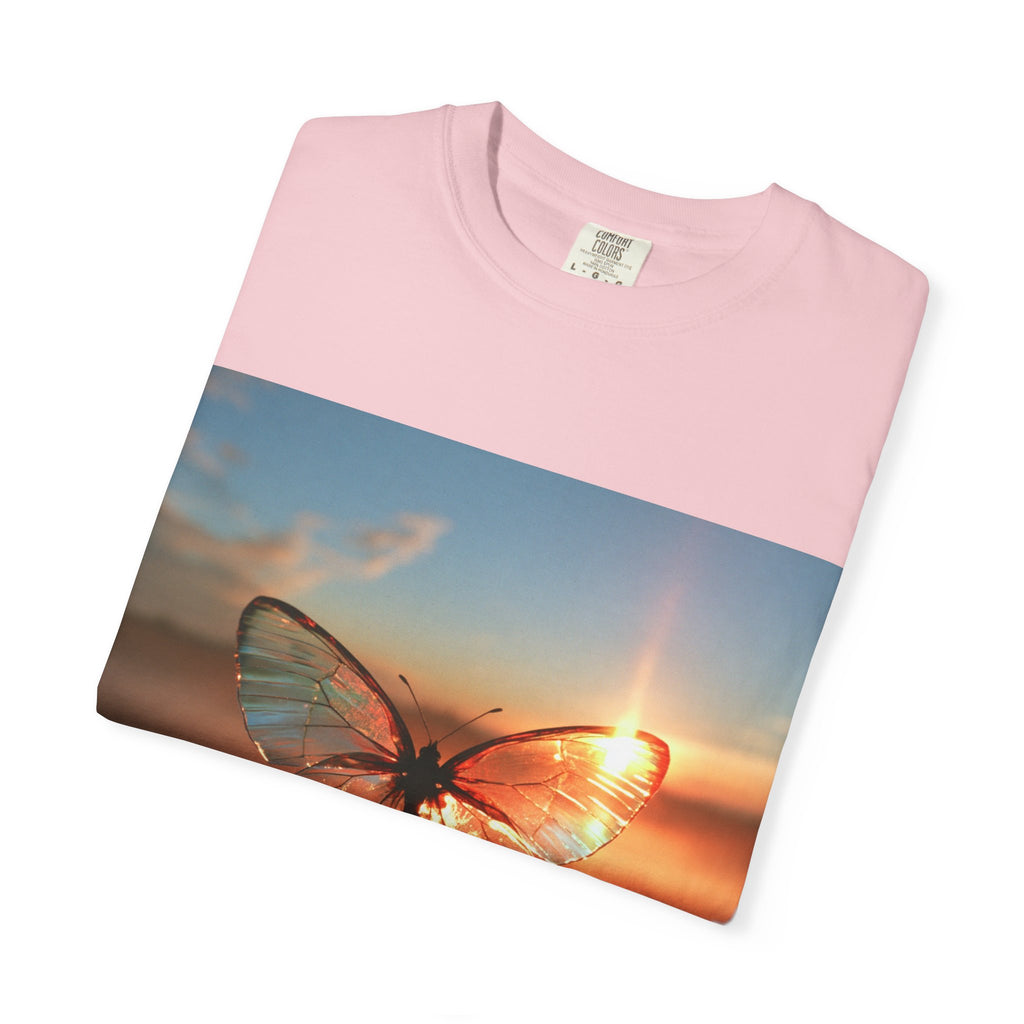Glass butterfly tee