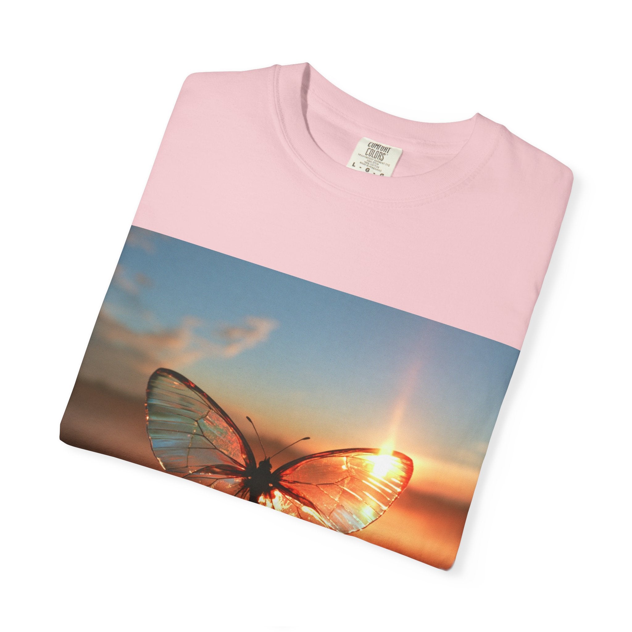 Glass butterfly tee