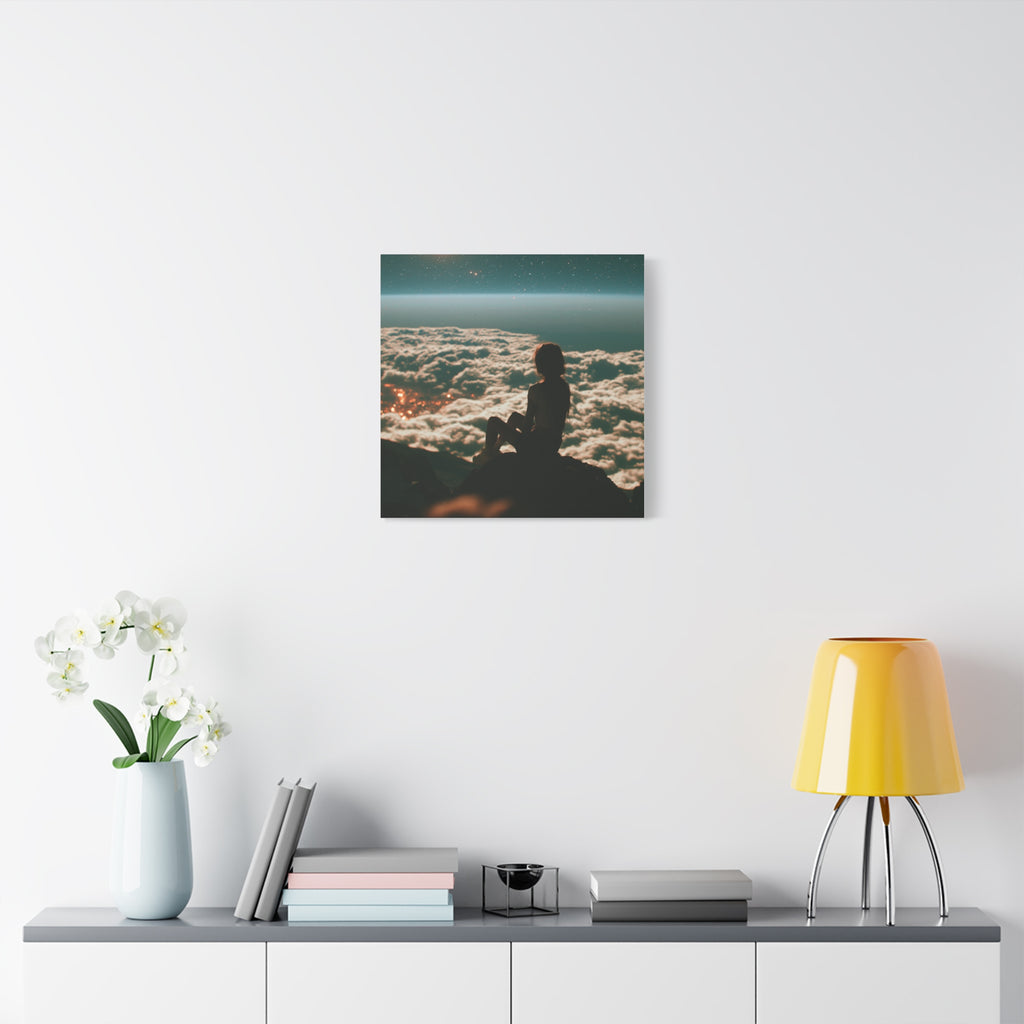 Lonely girl matte canvas print