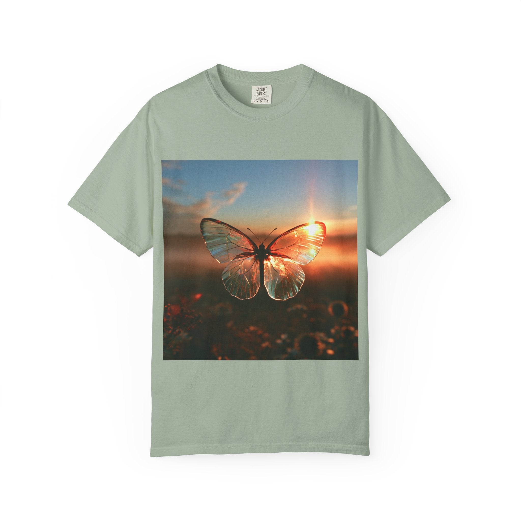 Glass butterfly tee