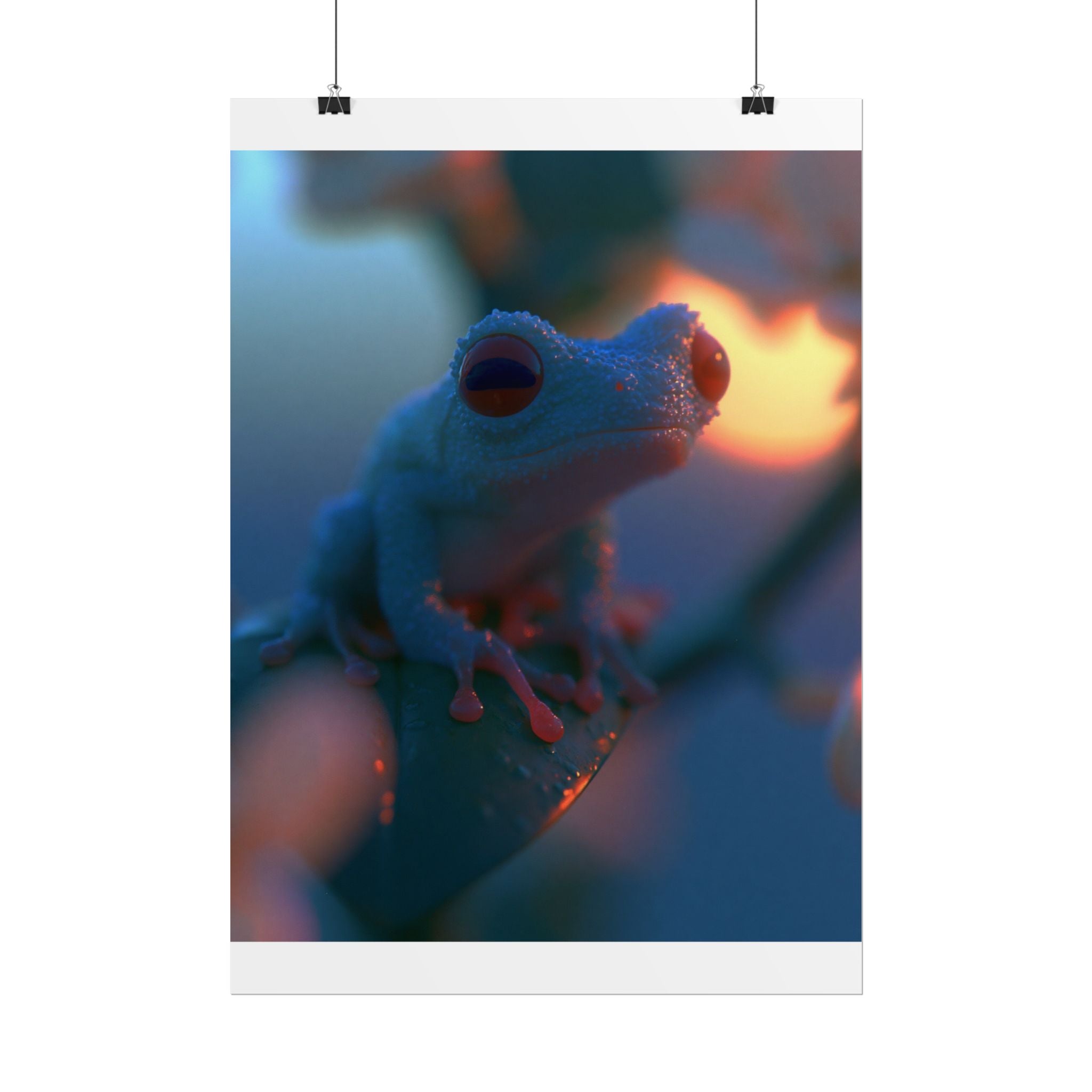 Sunset treefrog poster