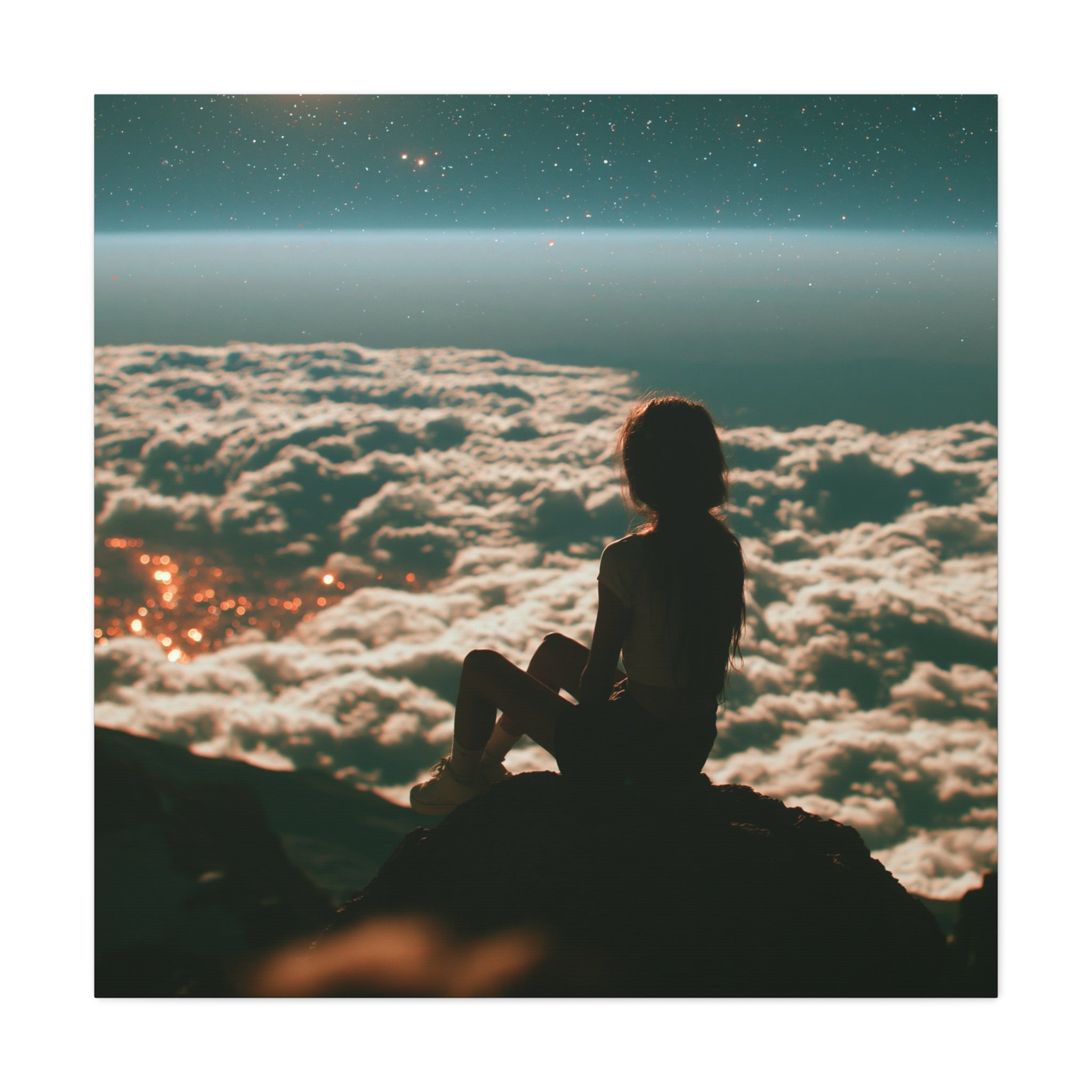 Lonely girl matte canvas print