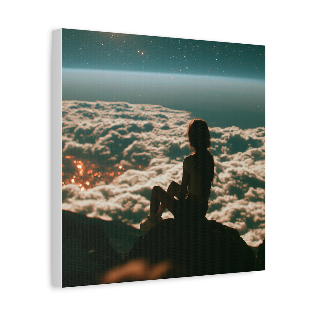 Lonely girl matte canvas print