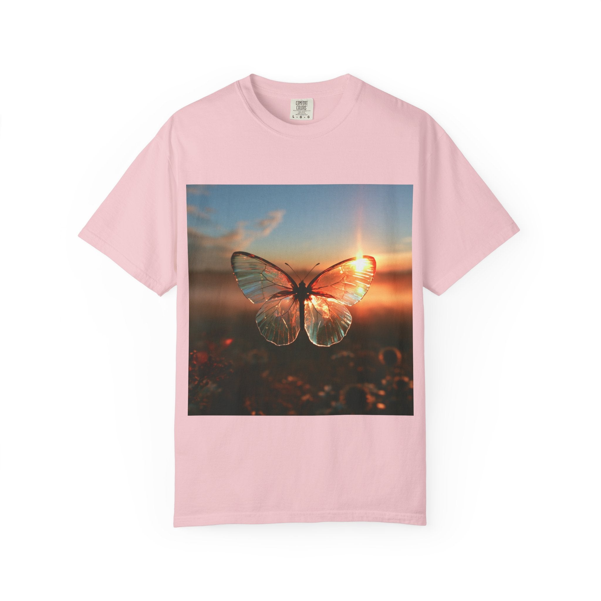 Glass butterfly tee
