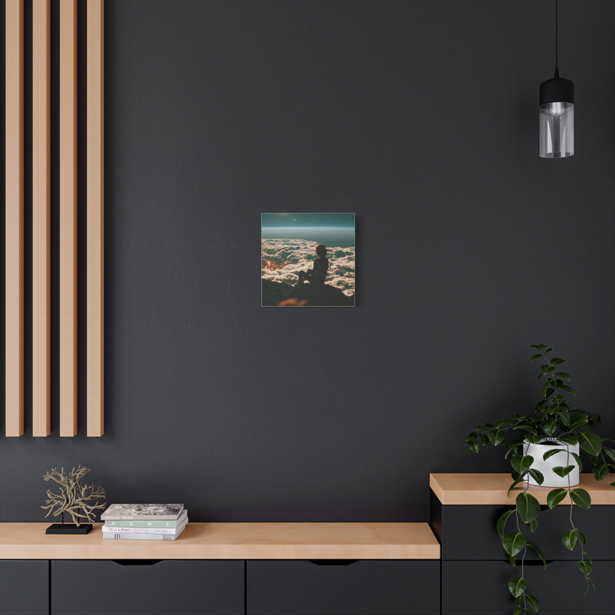 Lonely girl matte canvas print