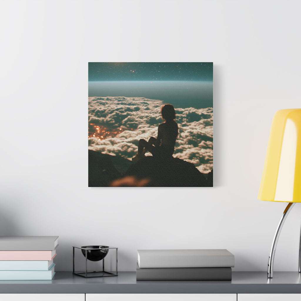 Lonely girl matte canvas print