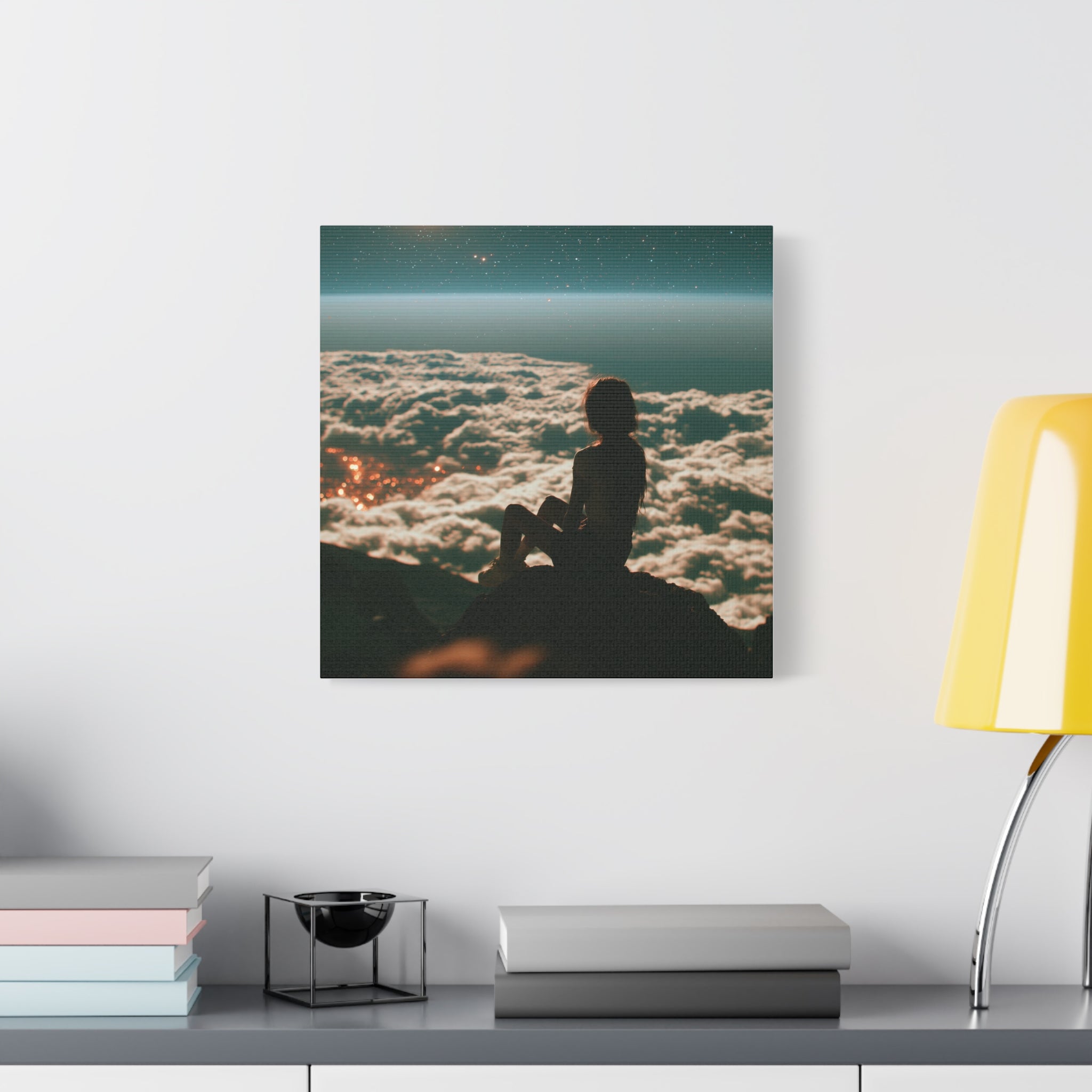 Lonely girl matte canvas print