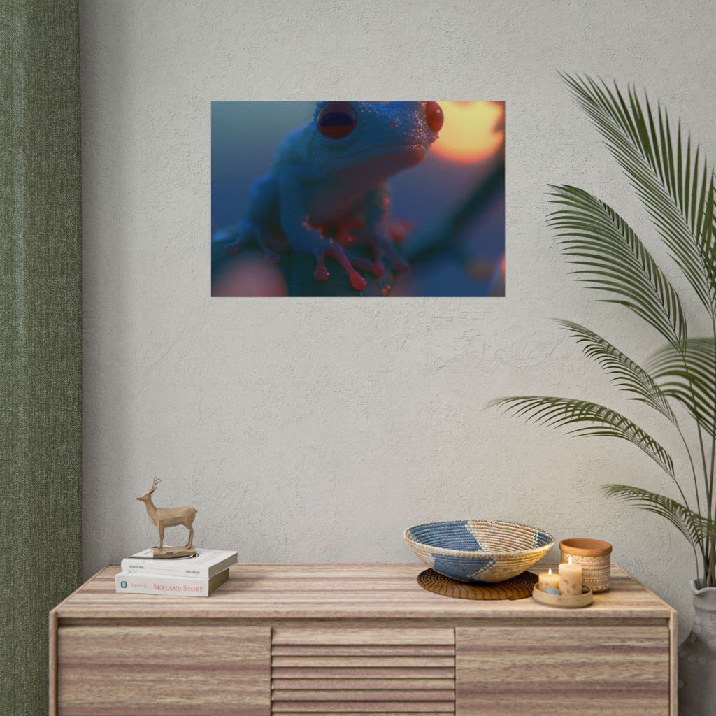 Sunset treefrog poster