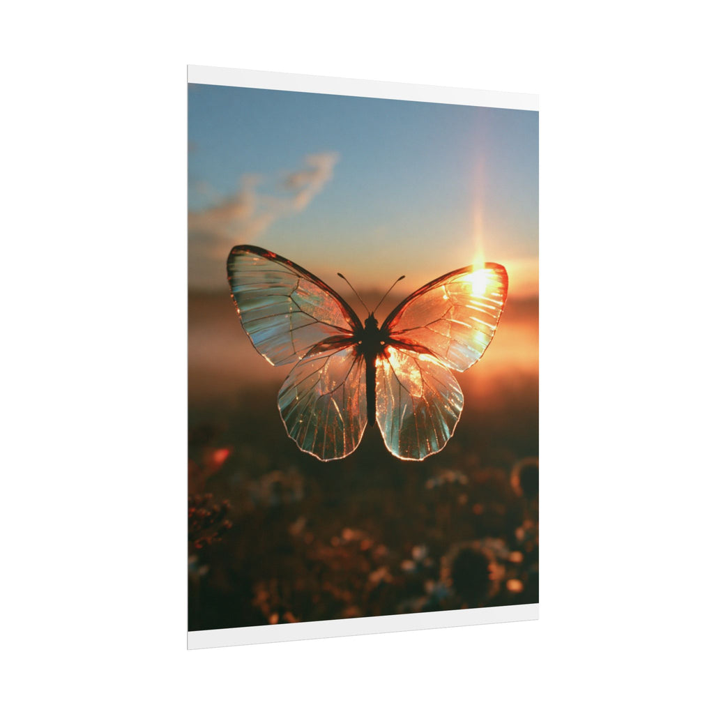 Glass butterfly poster