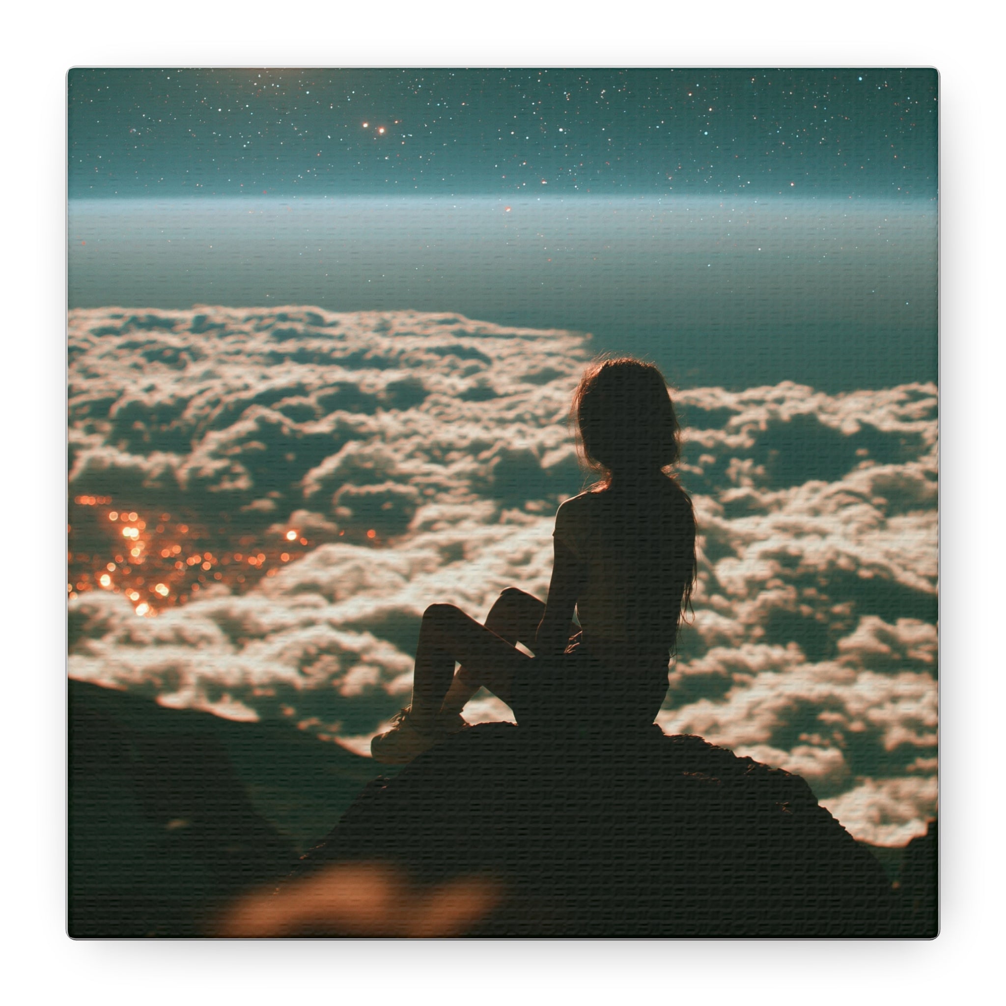 Lonely girl matte canvas print