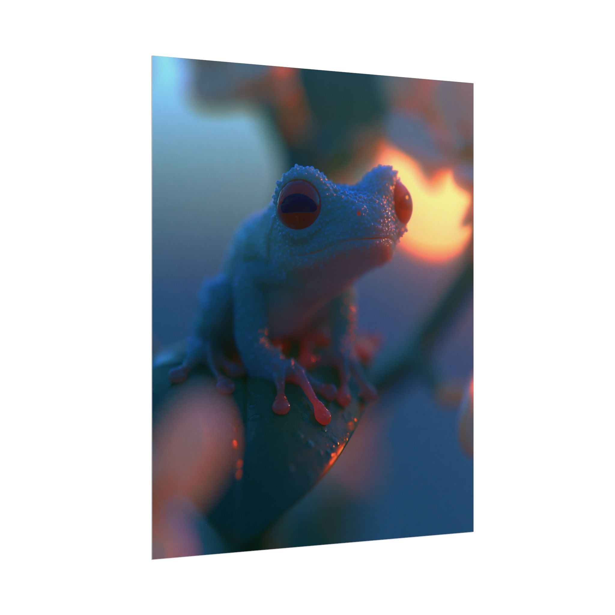 Sunset treefrog poster