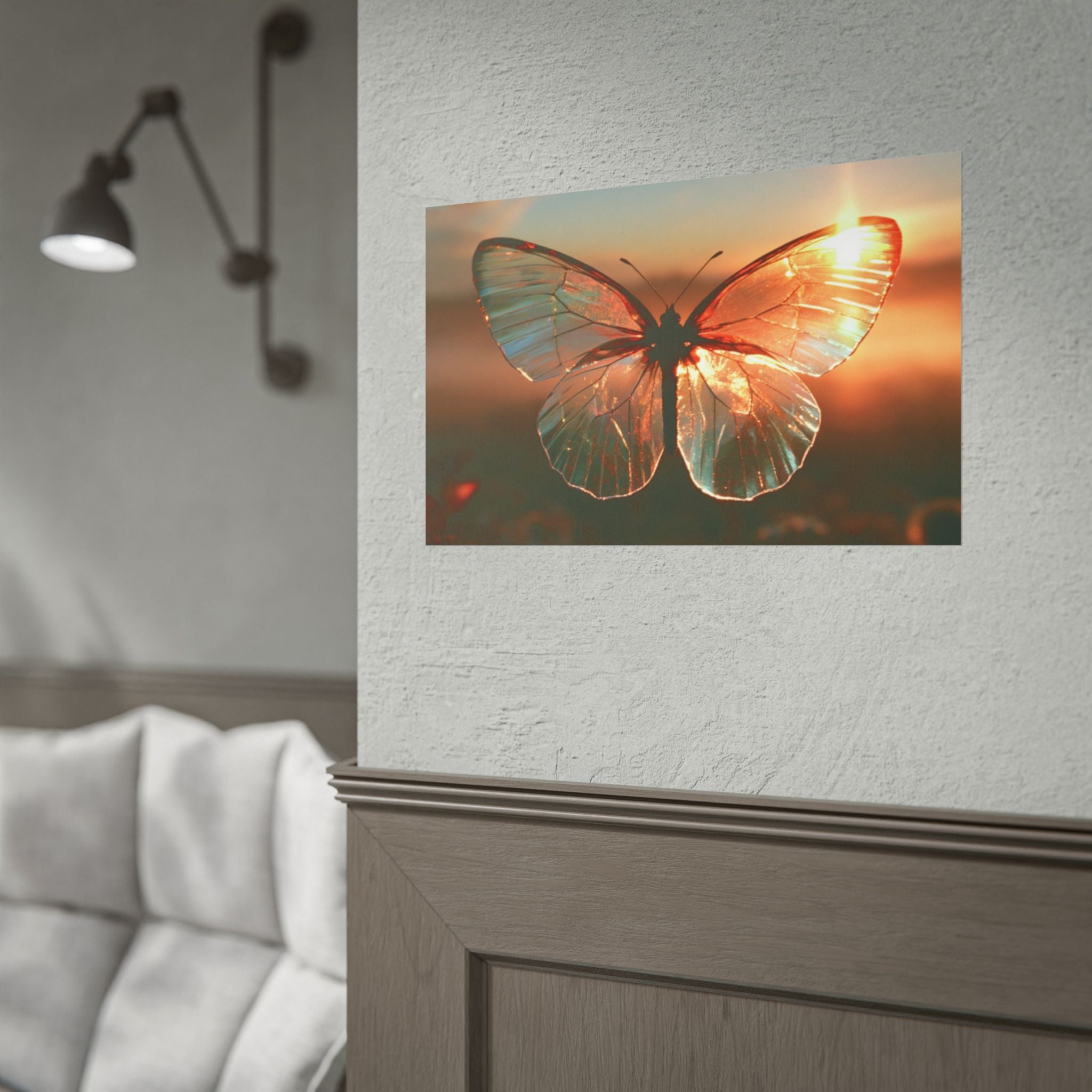 Glass butterfly poster
