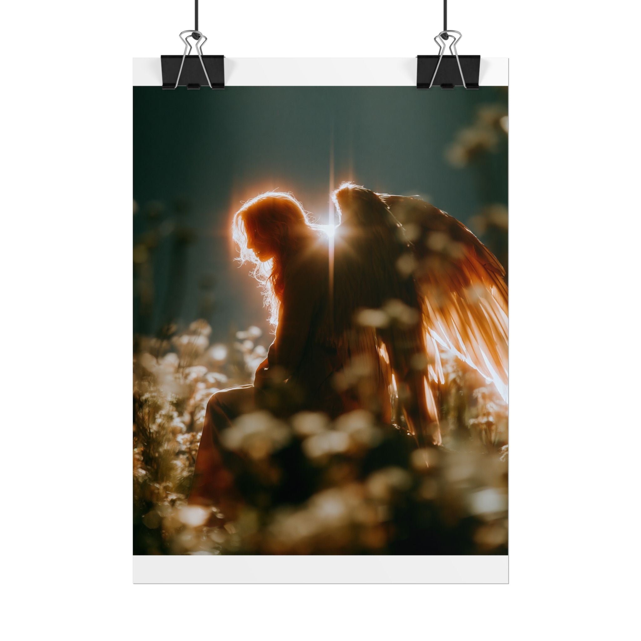 Thoughtful angel poster