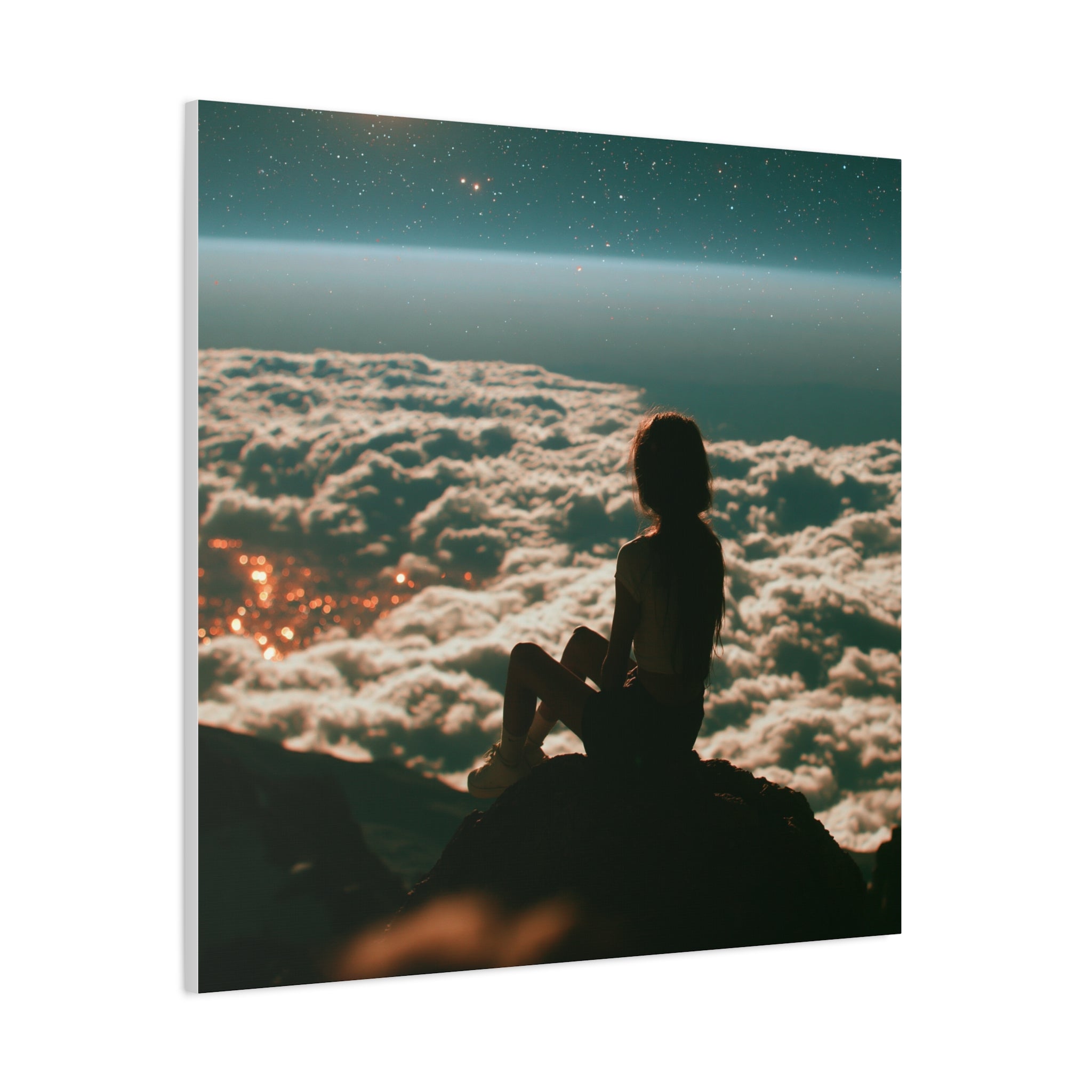 Lonely girl matte canvas print