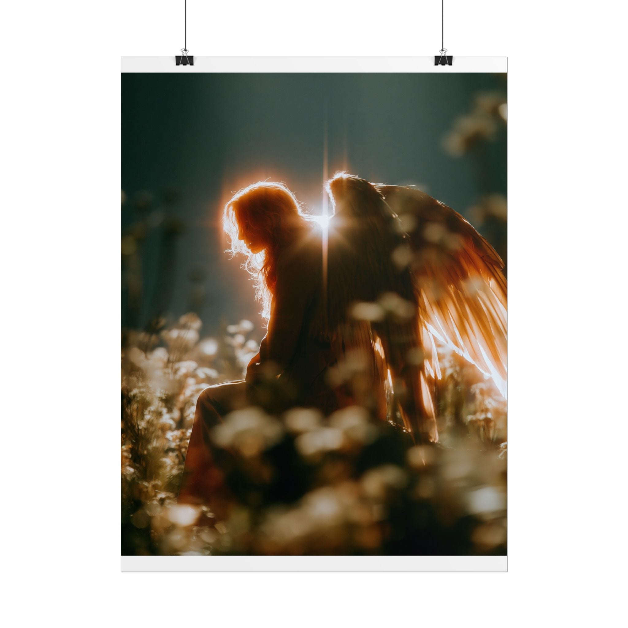 Thoughtful angel poster