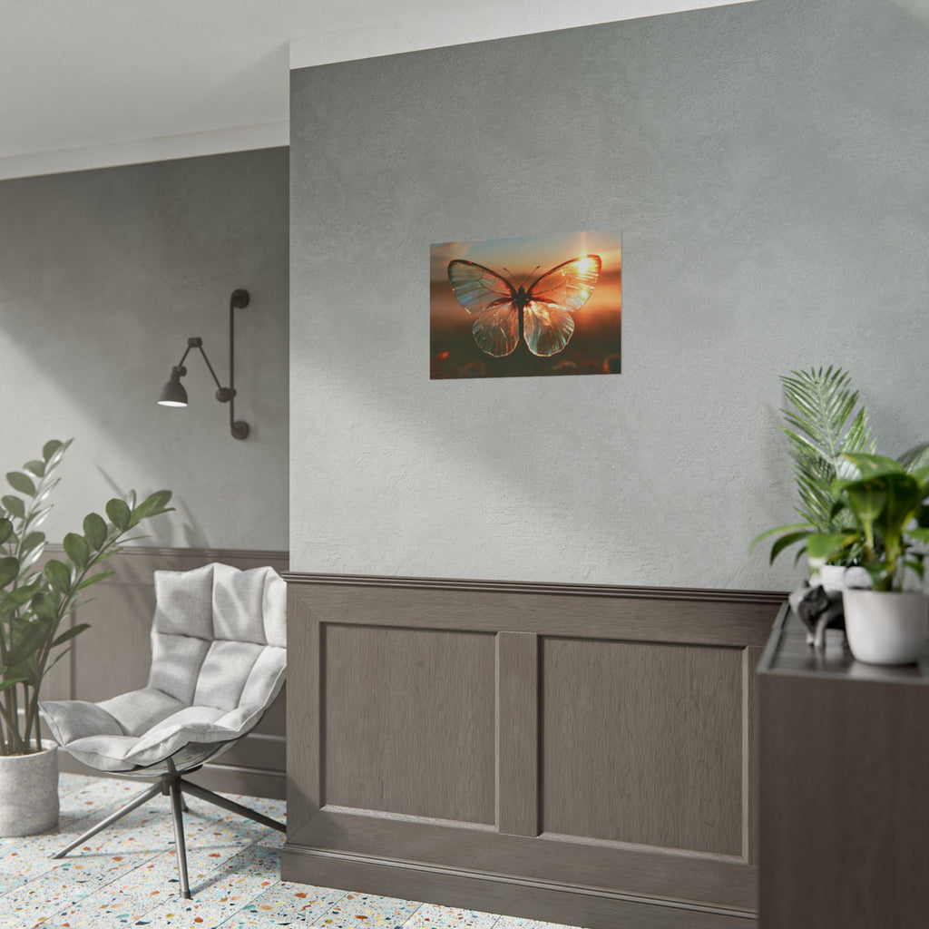 Glass butterfly poster